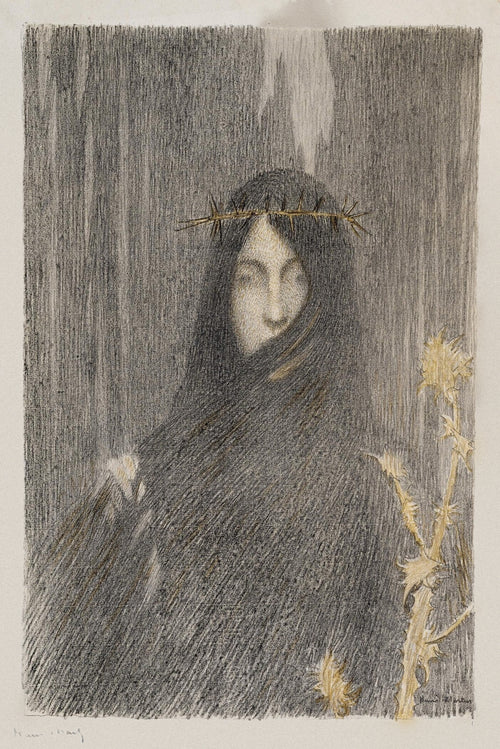 Henri Martin — Head of a Woman | Pointillist Portrait Print - 9ArtPrints