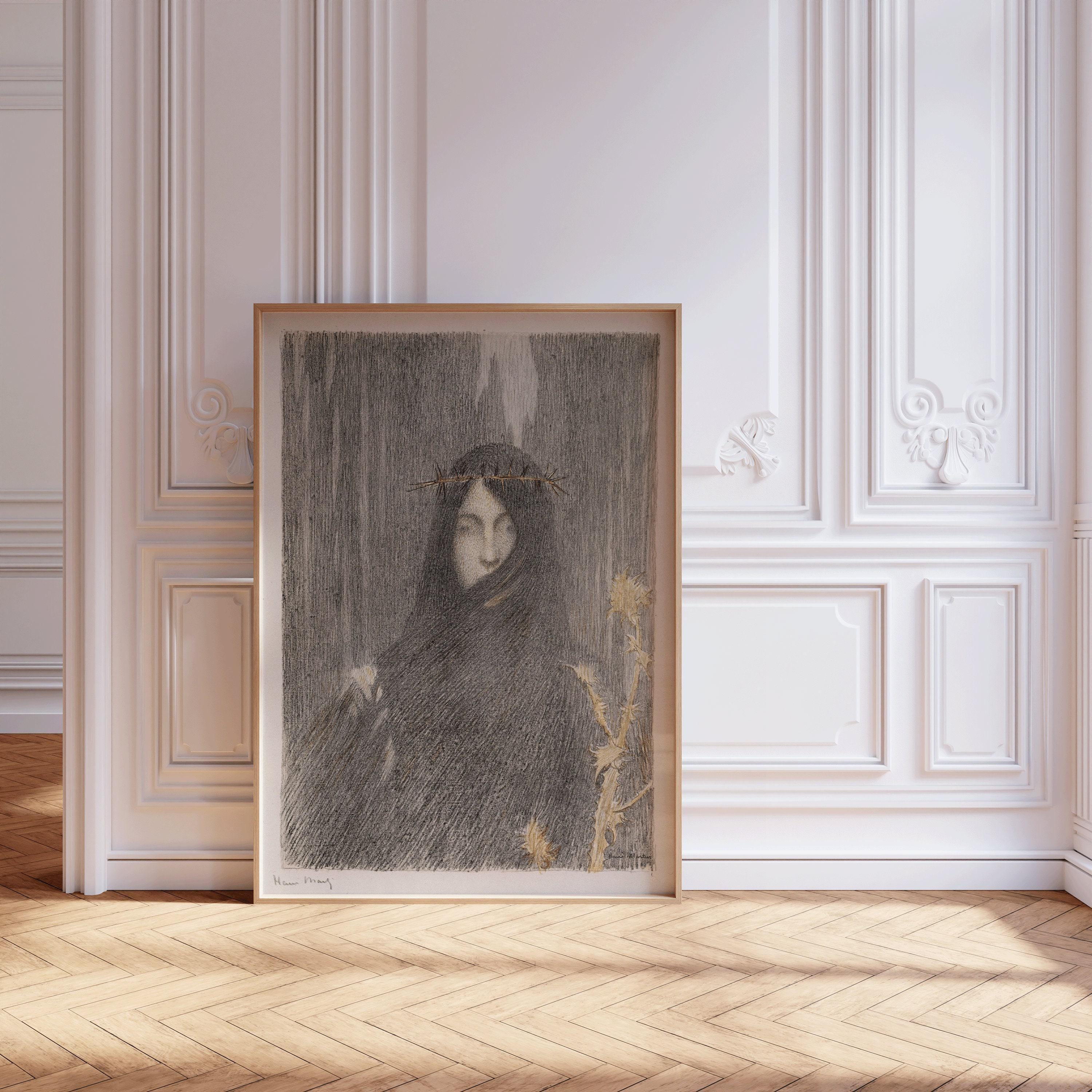 Henri Martin - Head of a Woman | Famous Vintage Impression Surreal Art (available handframed or unframed) - 9ArtPrints