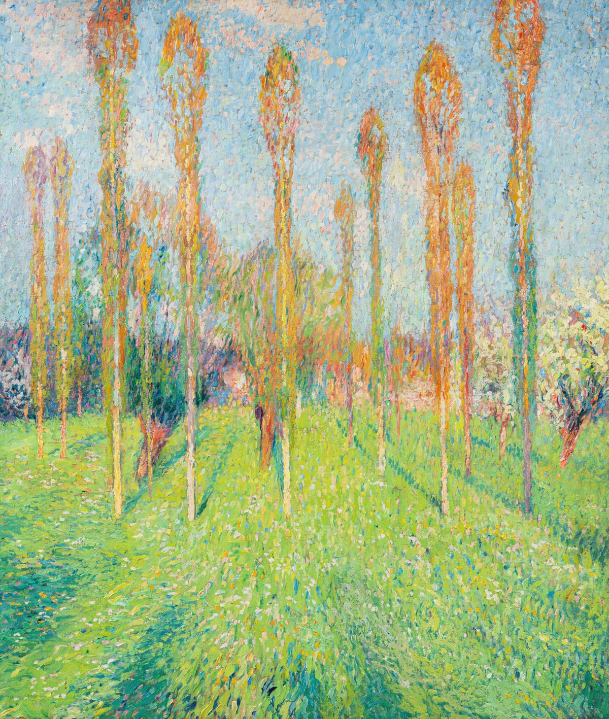 Henri Martin — Prairie ensoleillée aux peupliers | Pointillist Landscape Print