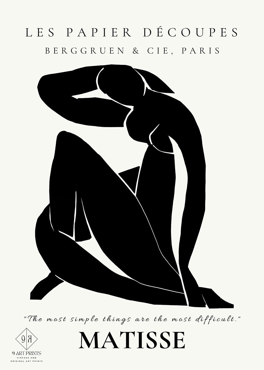 Henri Matisse - Blue Nude II | Famous Art (available handframed or unframed) - 9ArtPrints