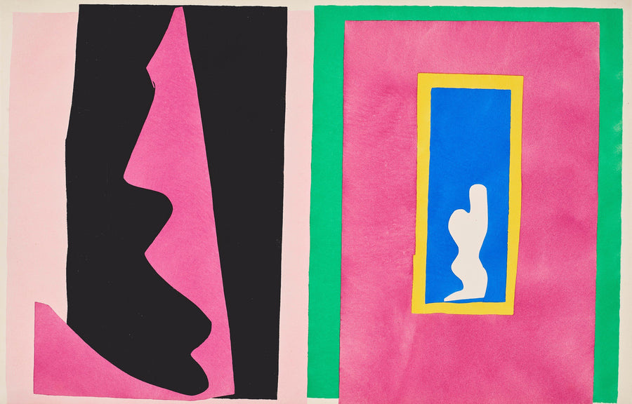Henri Matisse — Destiny | Papiers Découpés Fine Art Print shown to scale on a wall above a sofa
