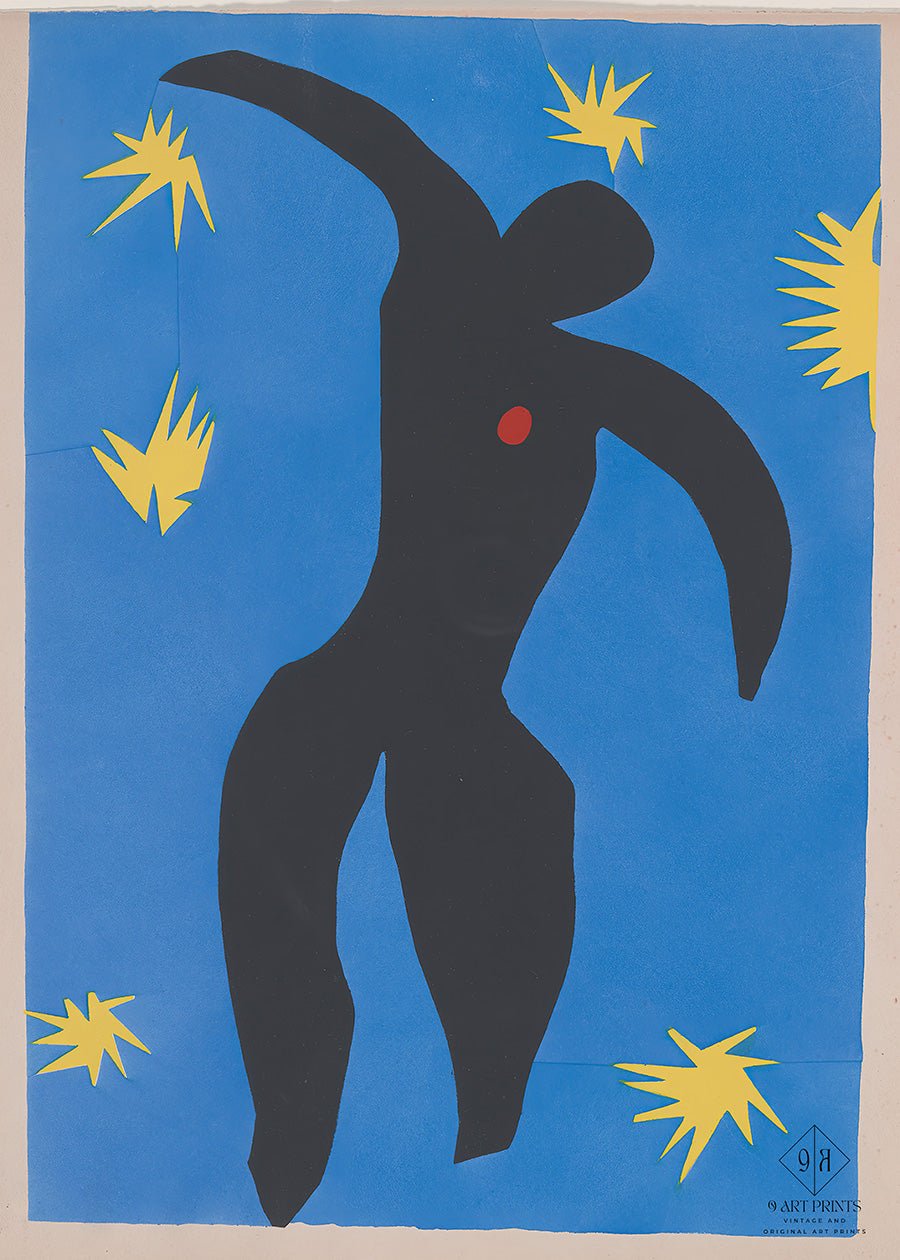 Henri Matisse - Icarus | Famous Art Papier Decoupes (available handframed or unframed) - 9ArtPrints