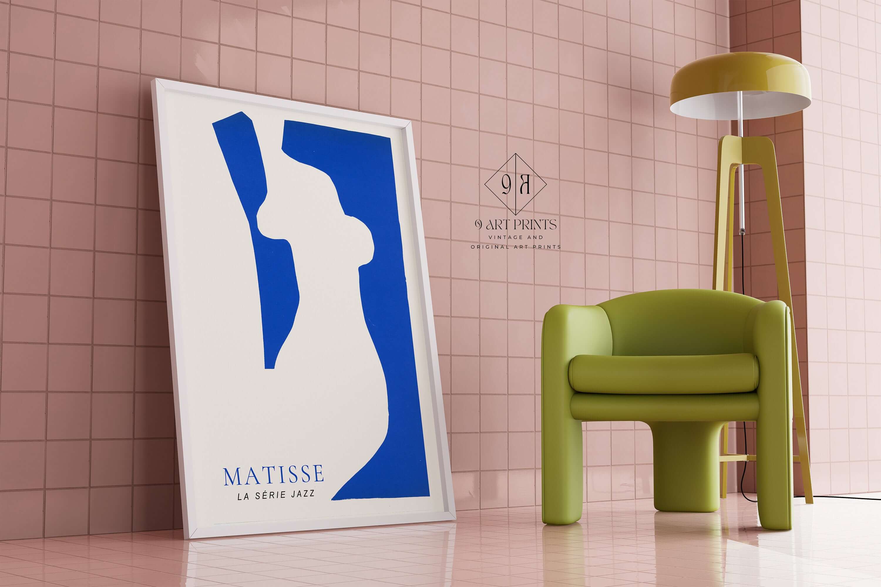 Henri Matisse - Jazz | Papier Decoupes Print in blue (available framed or unframed) - 9ArtPrints