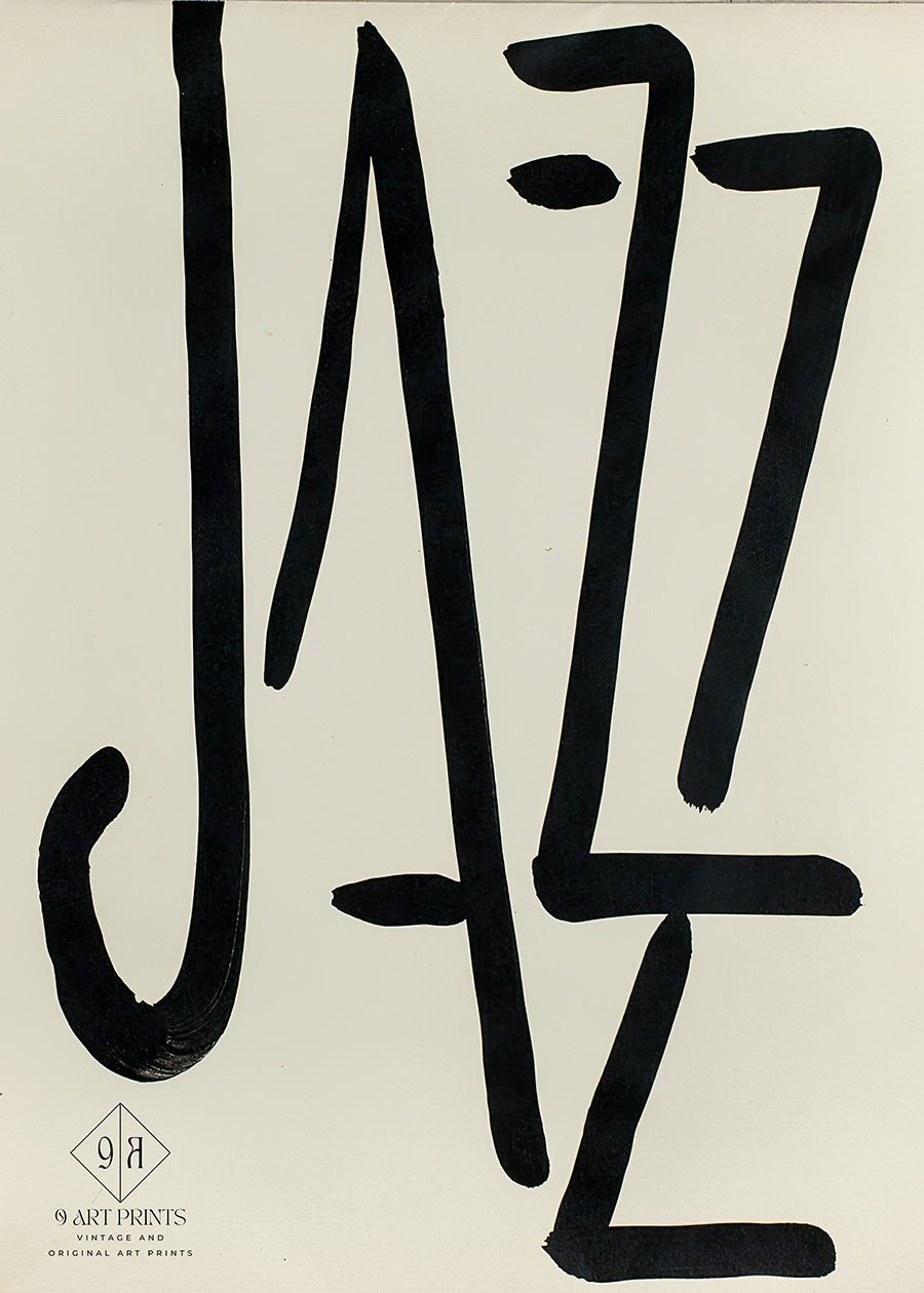 Henri Matisse JAZZ Poster: Mid - Century Modern Typography Art Print - 9ArtPrints