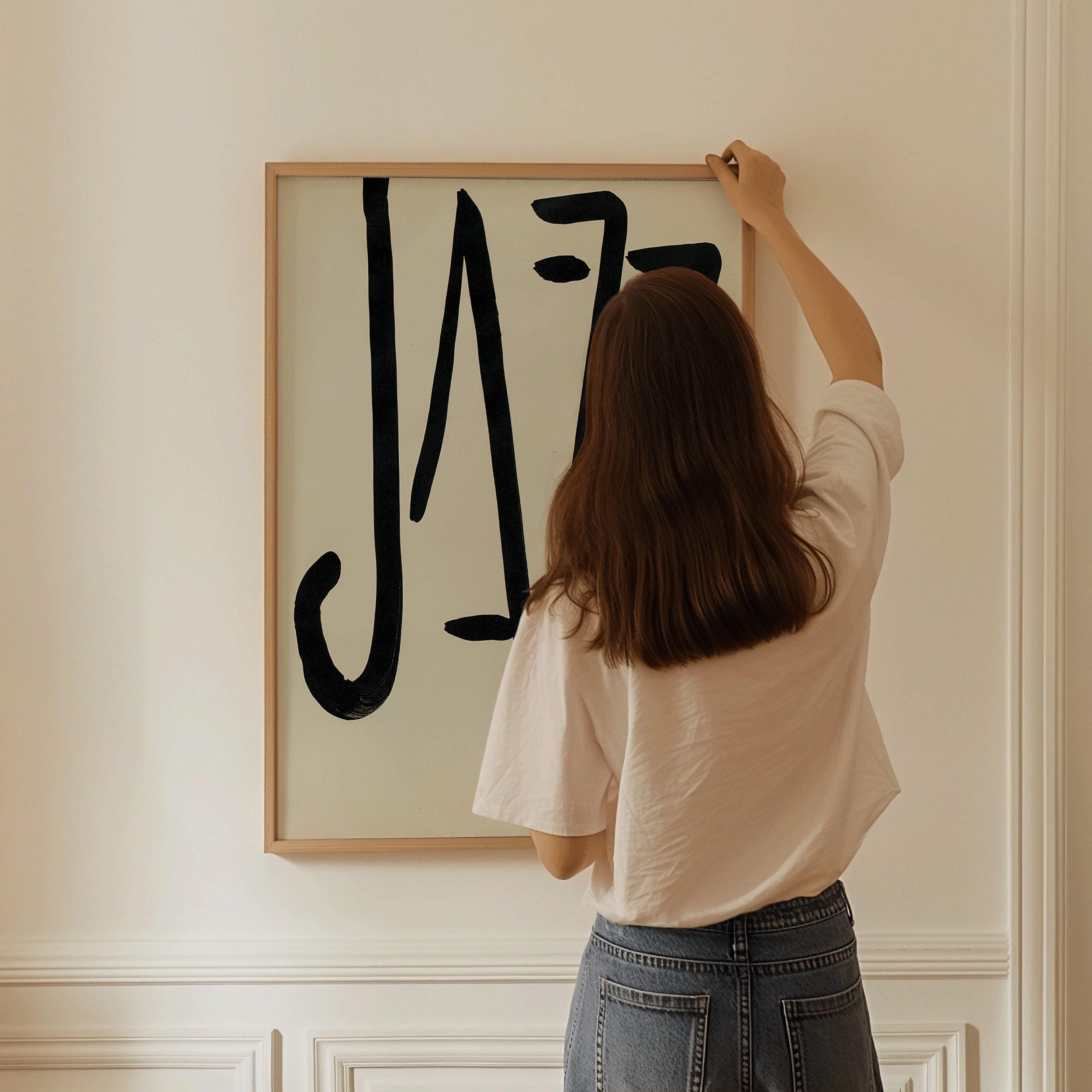 Henri Matisse - JAZZ | Vintage Mid - Century Modern Black and White Typography Poster (available handframed or unframed) - 9ArtPrints