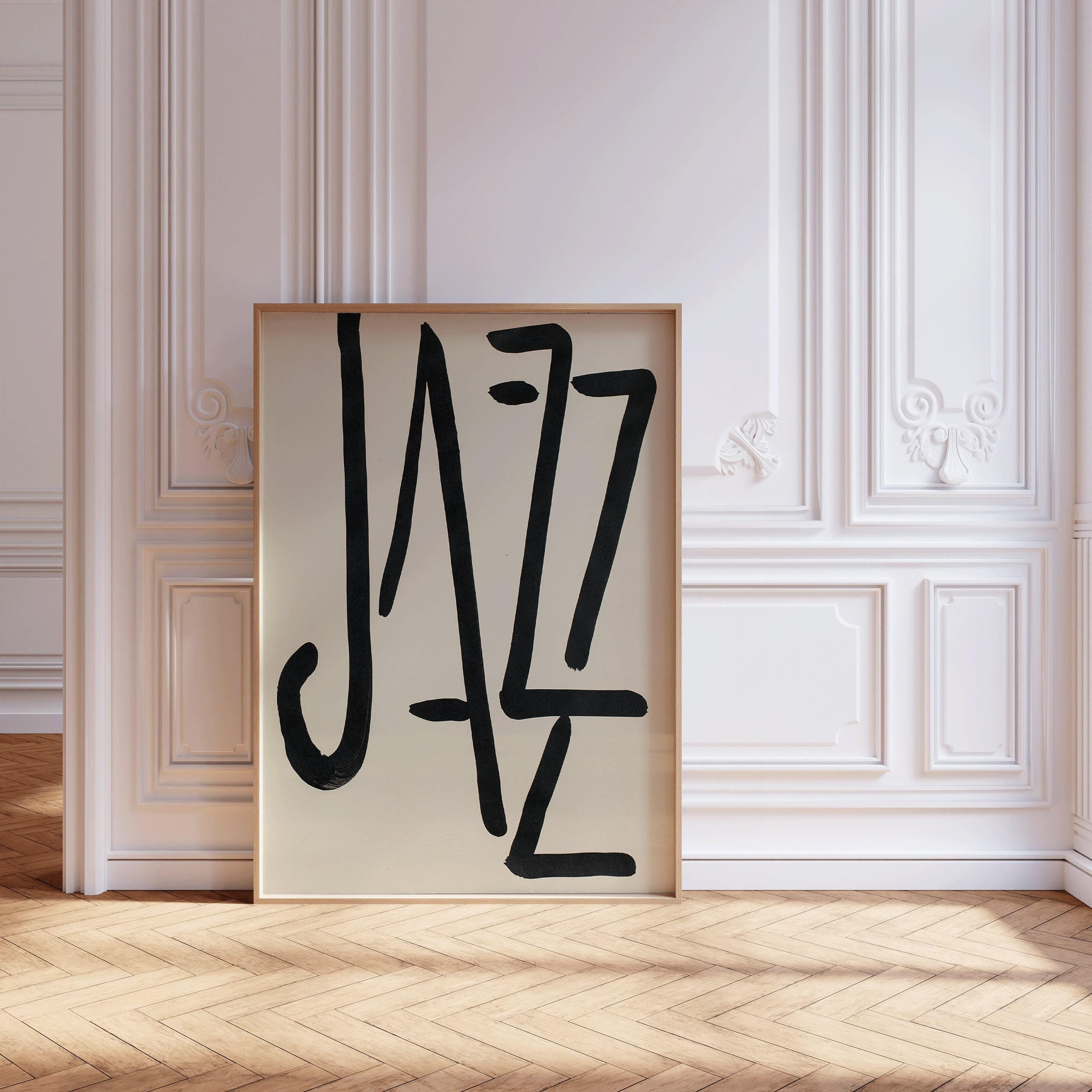 Henri Matisse - JAZZ | Vintage Mid - Century Modern Black and White Typography Poster (available handframed or unframed) - 9ArtPrints