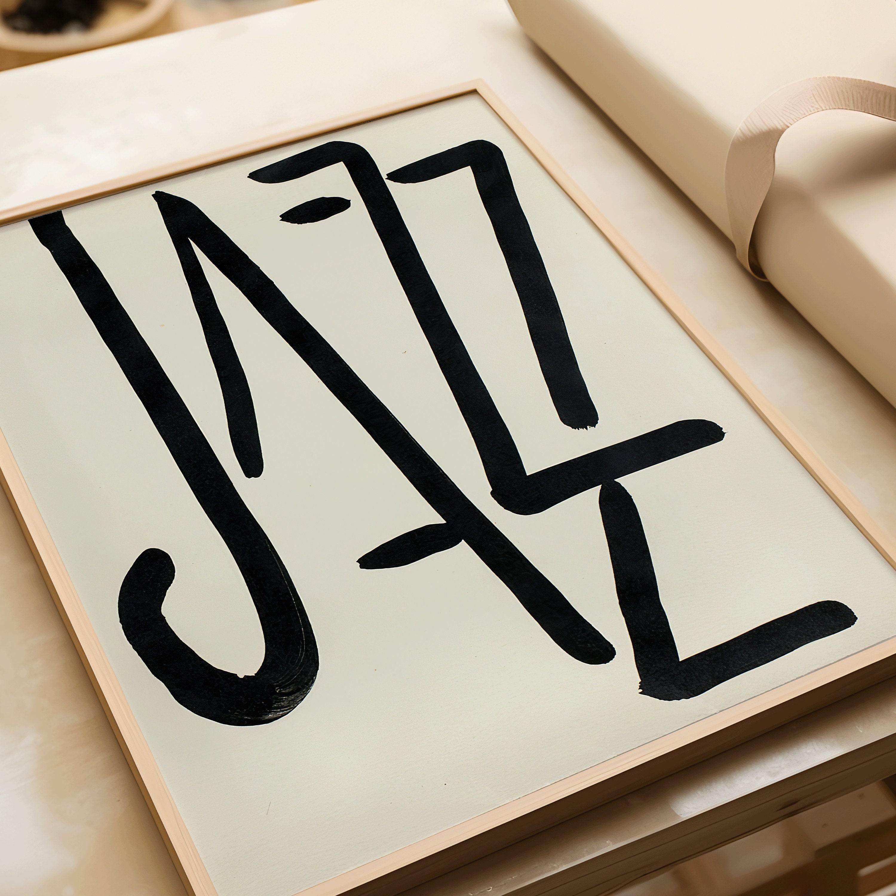 Henri Matisse - JAZZ | Vintage Mid - Century Modern Black and White Typography Poster (available handframed or unframed) - 9ArtPrints