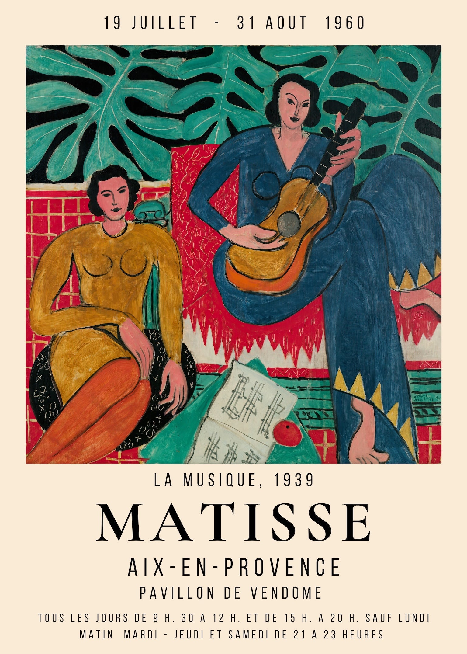 Henri Matisse — La Musique | Exhibition Painting Print - 9ArtPrints