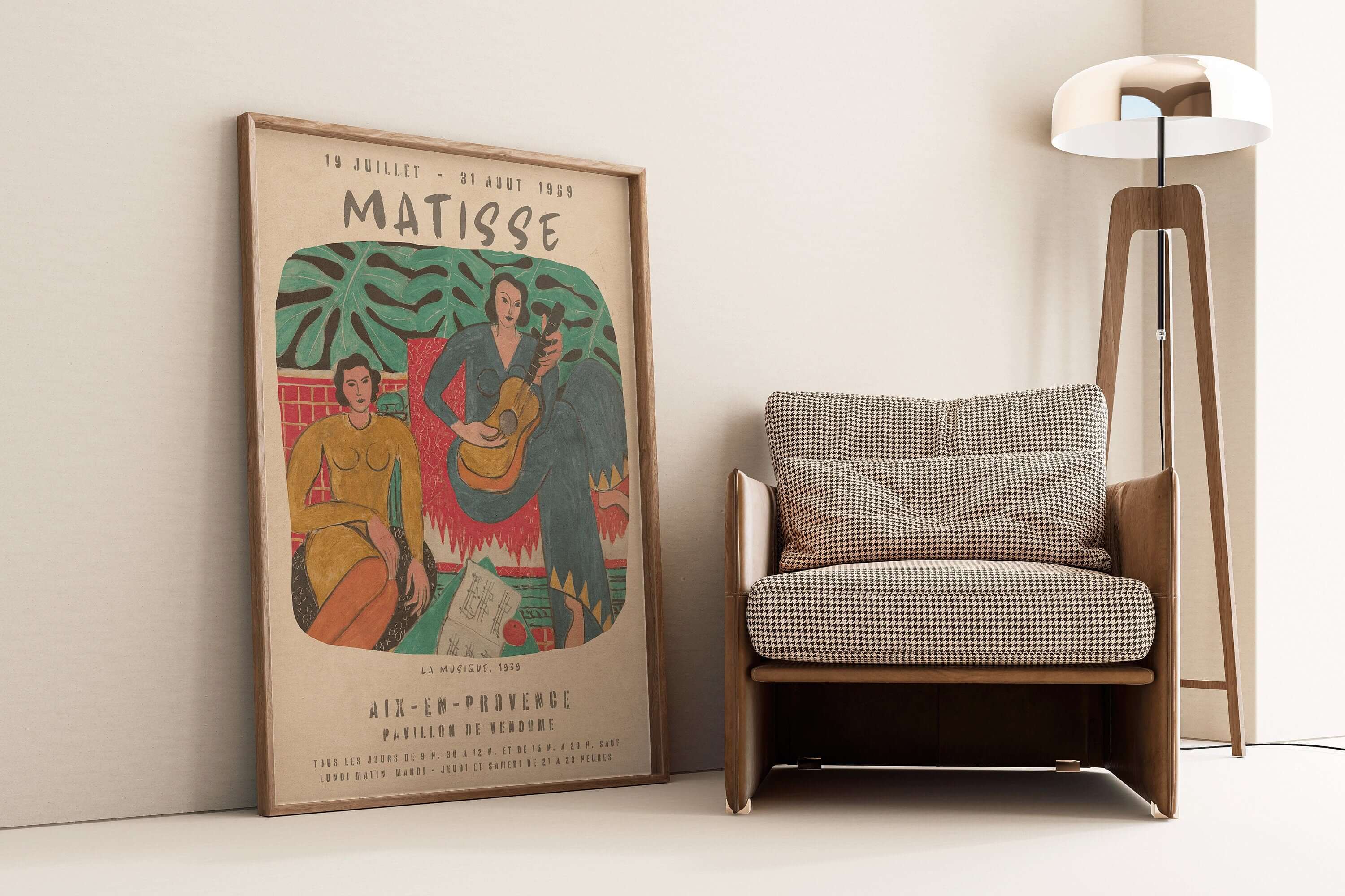 Henri Matisse - La Musique | Famous Painting Exhibition Poster (available framed or unframed) - 9ArtPrints