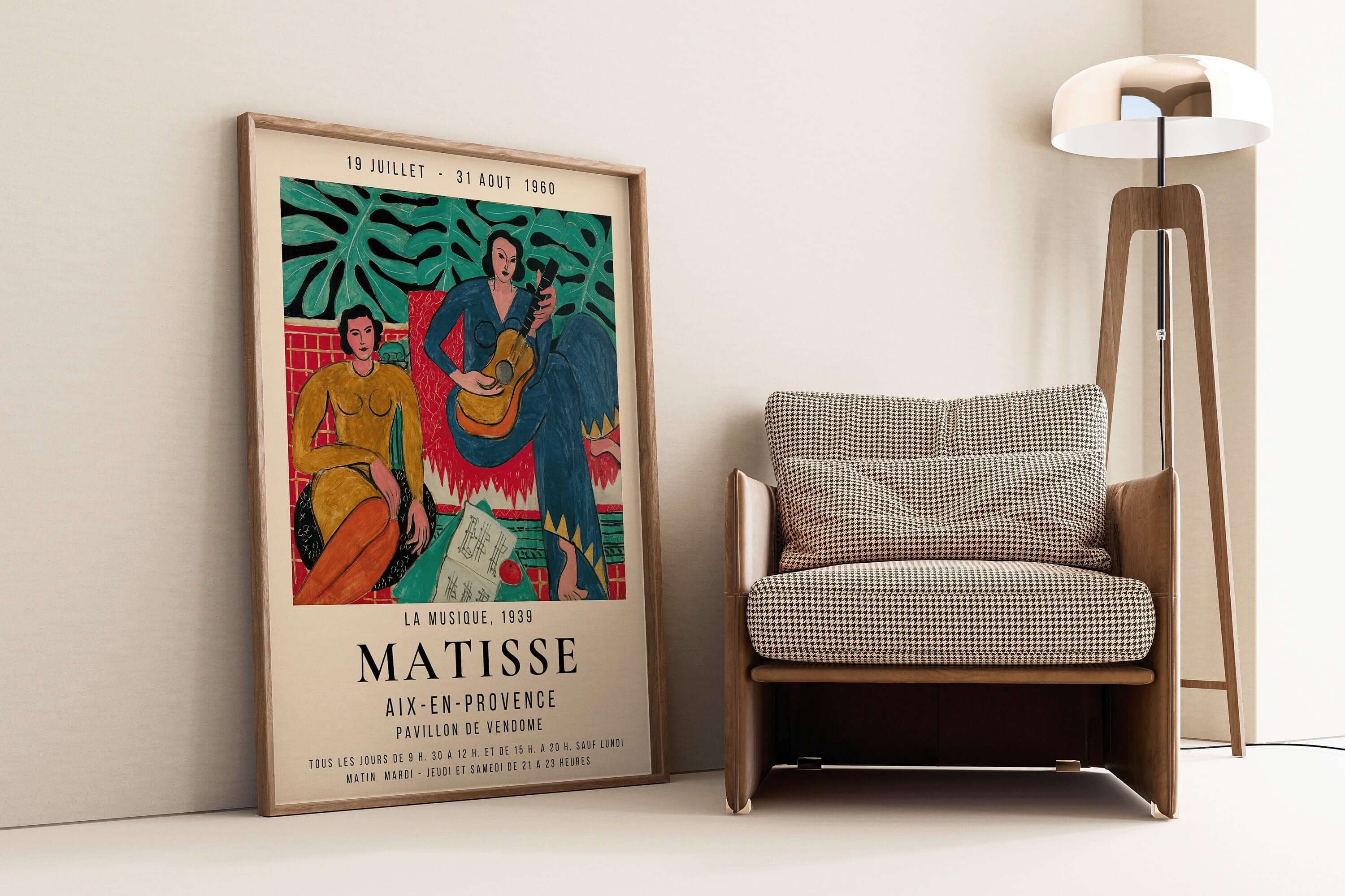 Henri Matisse - La Musique | Famous Painting Exhibition Poster (available framed or unframed) - 9ArtPrints