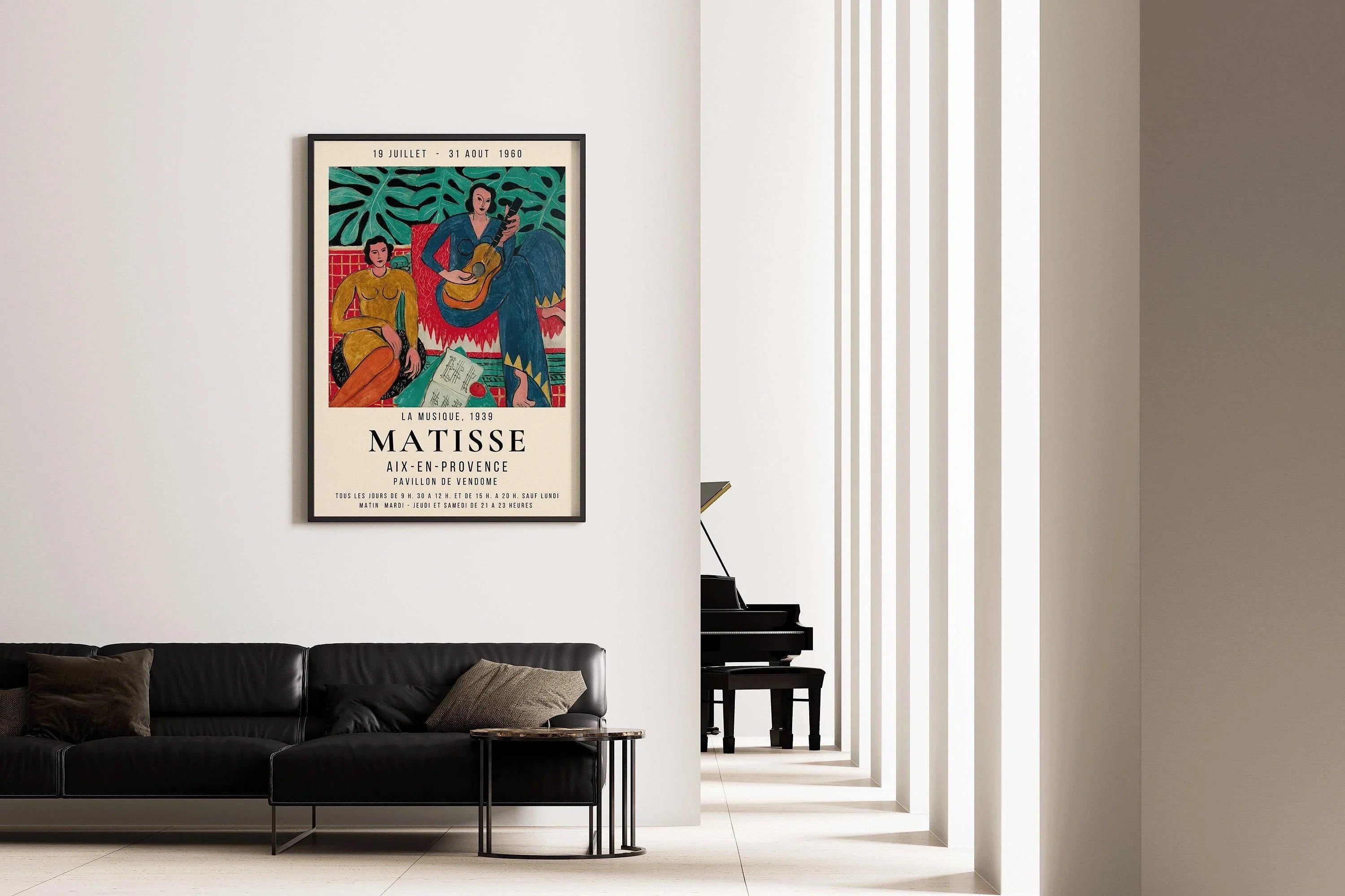 Henri Matisse - La Musique | Famous Painting Exhibition Poster (available handframed or unframed) - 9ArtPrints