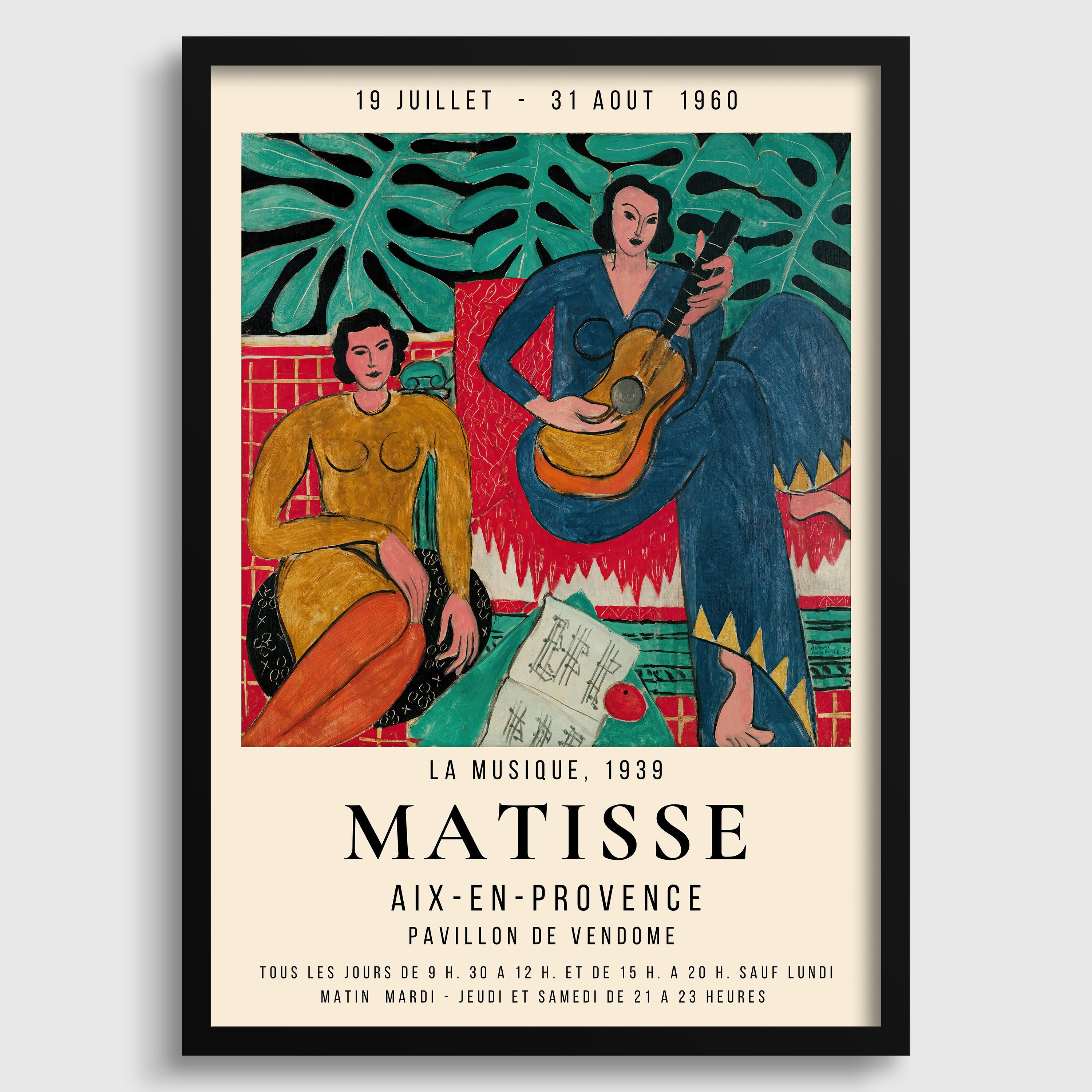 Henri Matisse - La Musique | Famous Painting Exhibition Poster