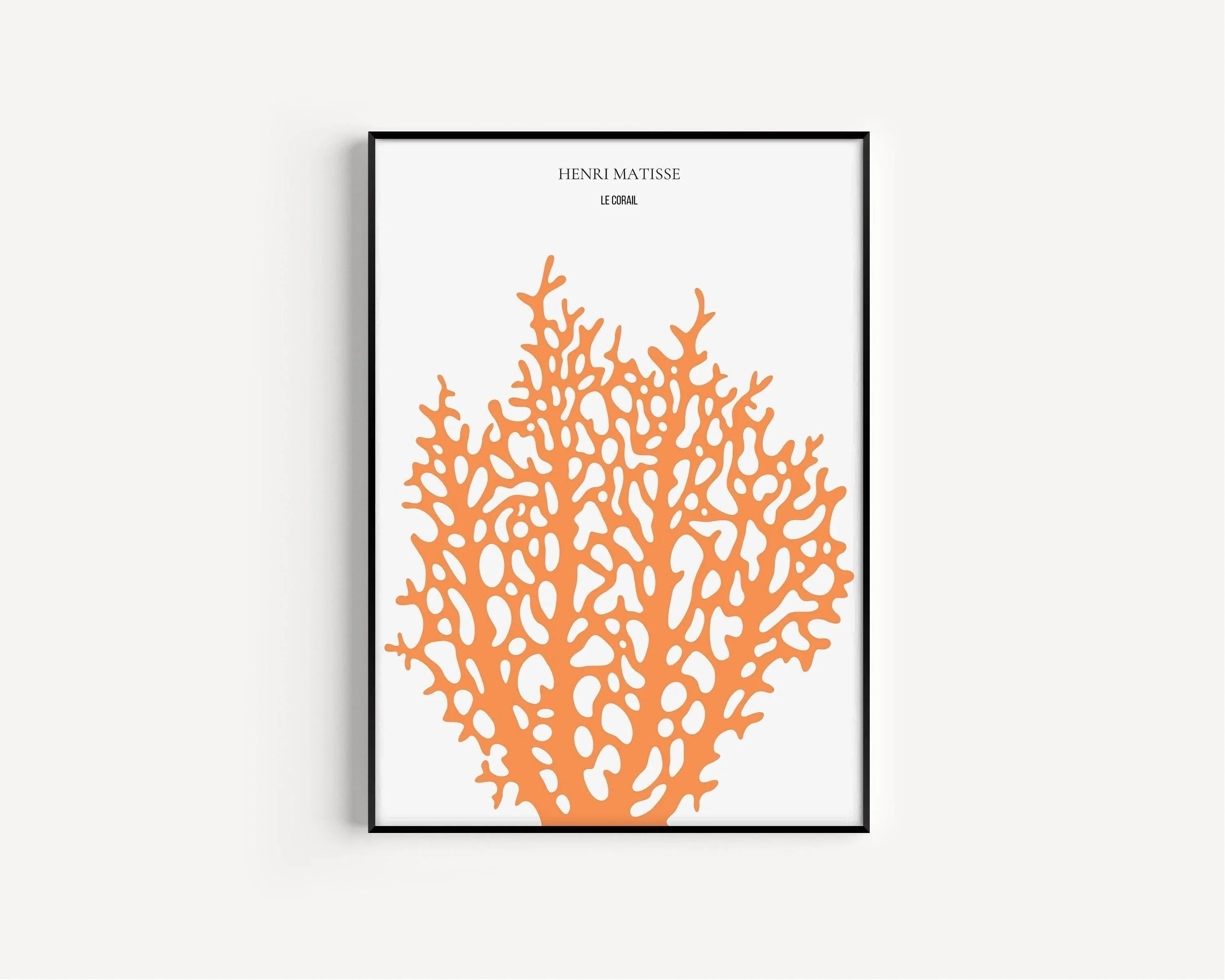 Henri Matisse - Le Corail 'Coral' | Exhibition Poster in Orange (available handframed or unframed) - 9ArtPrints