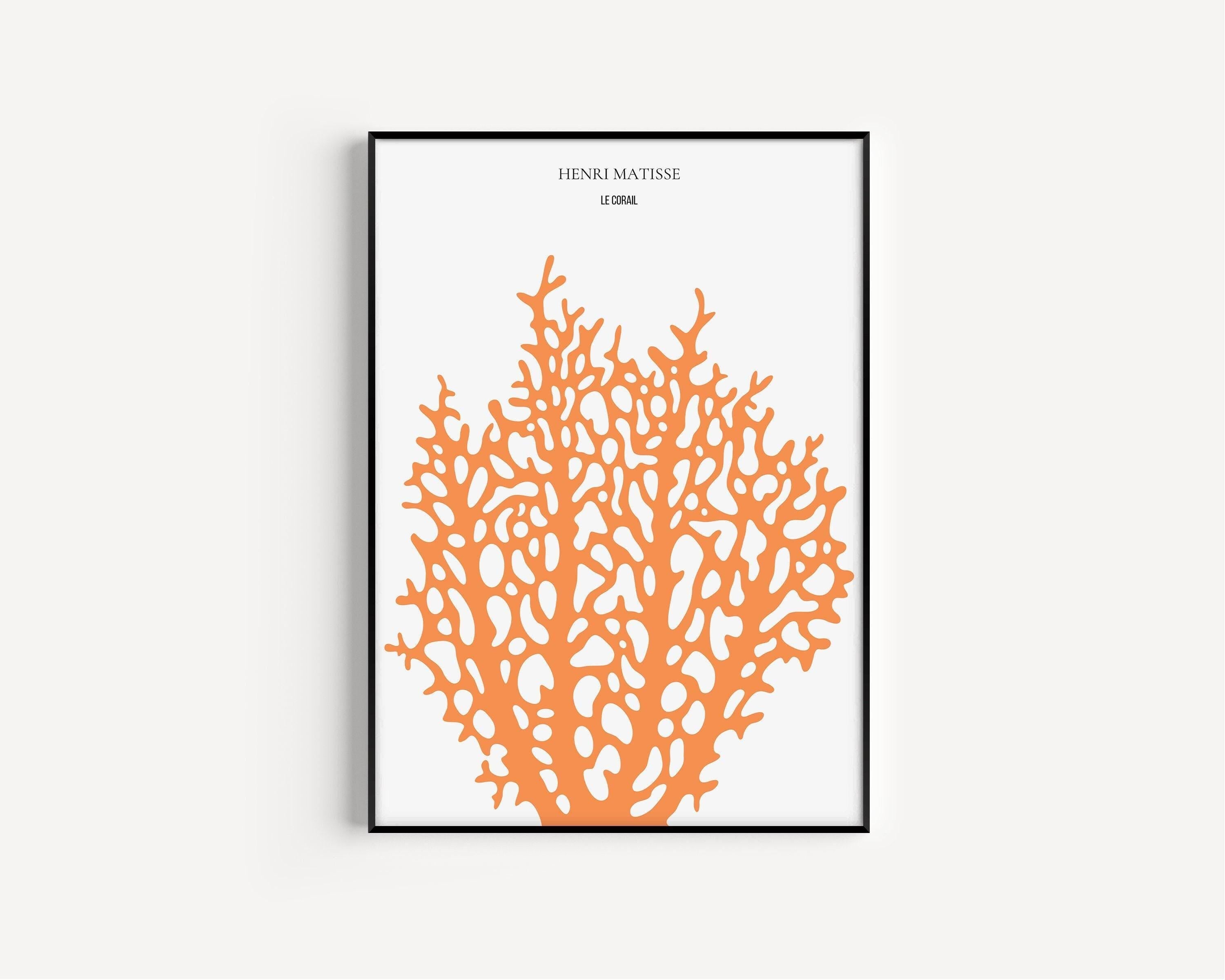 Henri Matisse - Le Corail 'Coral' | Exhibition Poster in Orange (available handframed or unframed) - 9ArtPrints