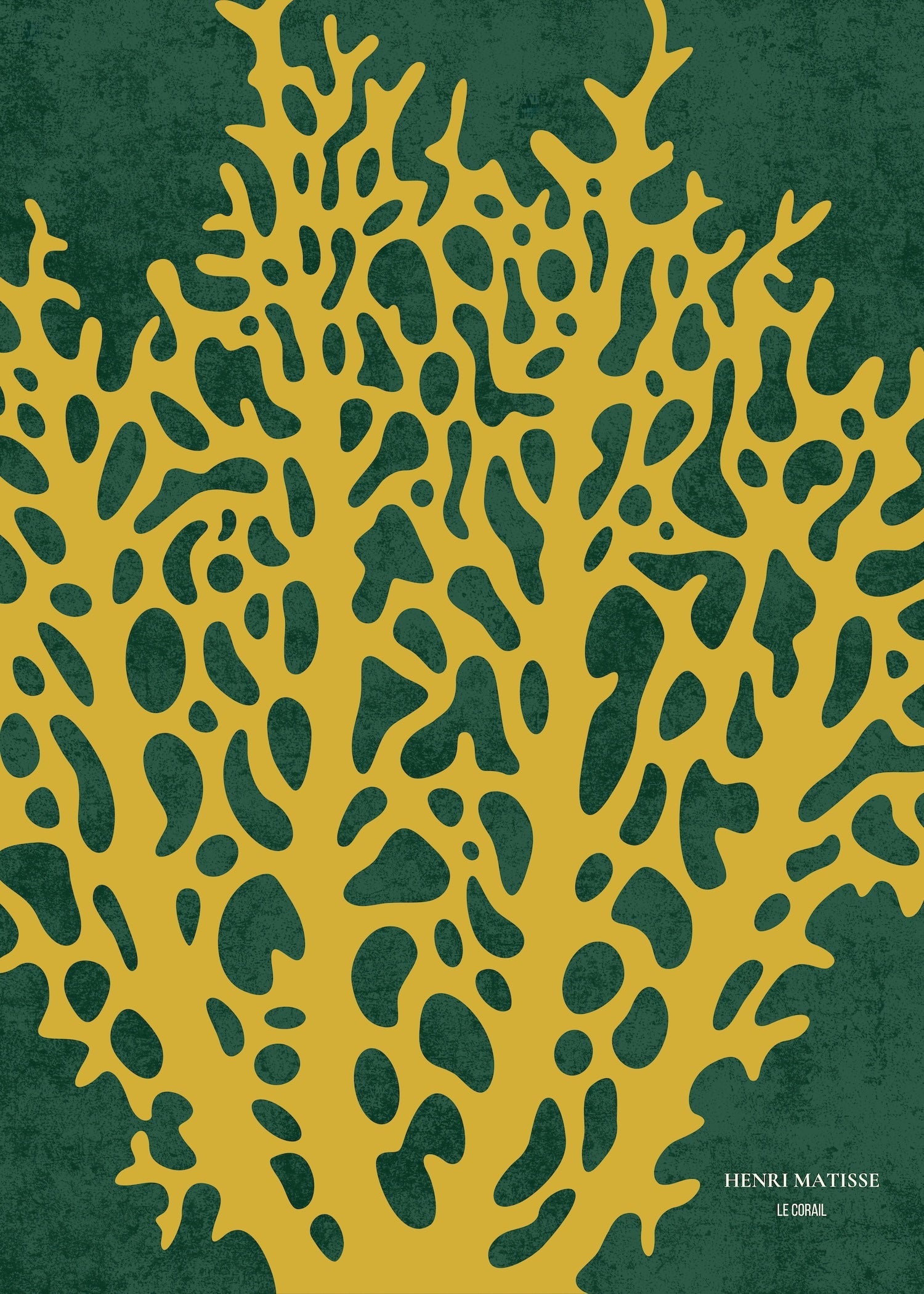 Henri Matisse — Le Corail | Exhibition Poster in Forest Green and Gold - 9ArtPrints