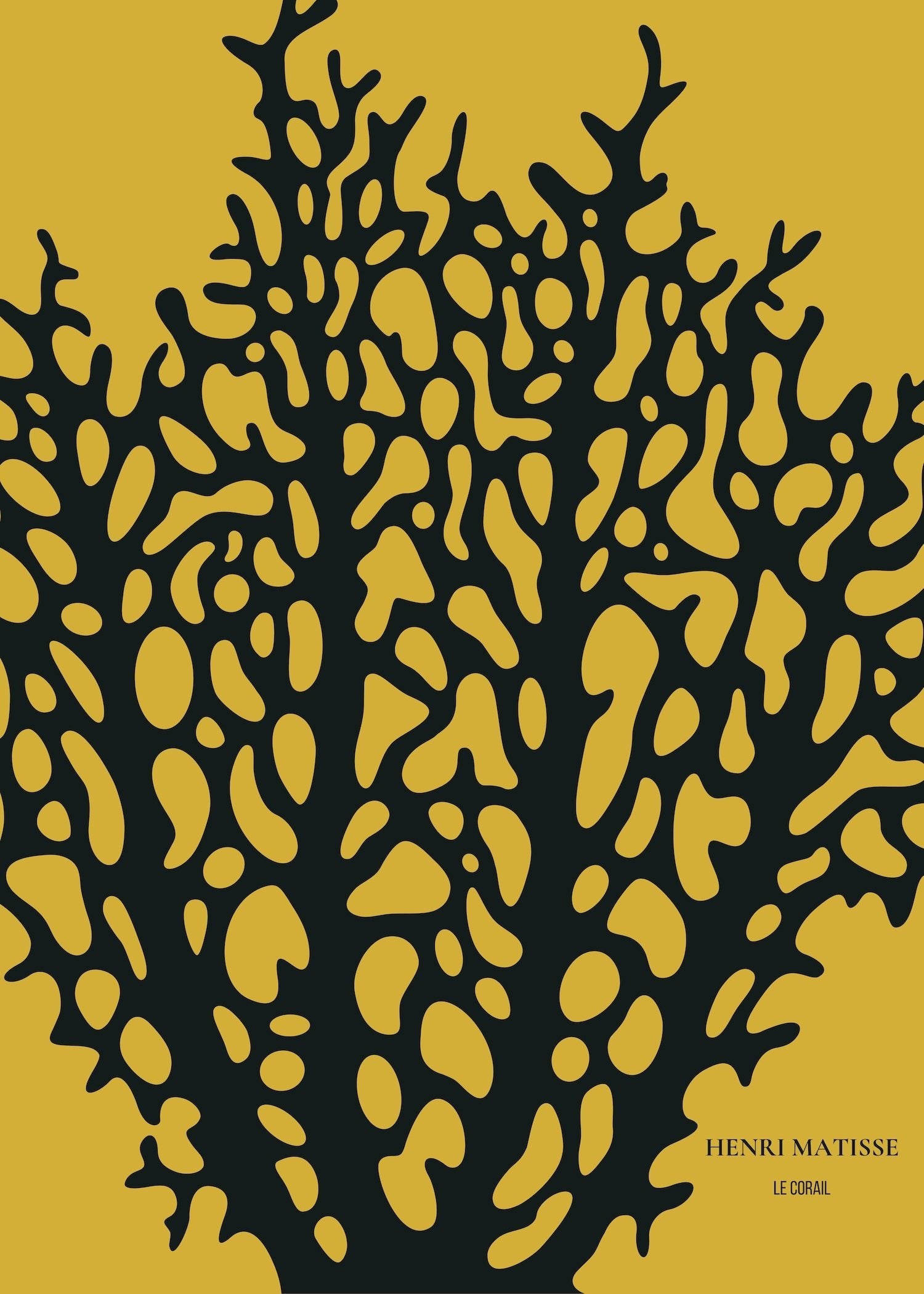 Henri Matisse — Le Corail | Exhibition Poster in Mustard Yellow - 9ArtPrints