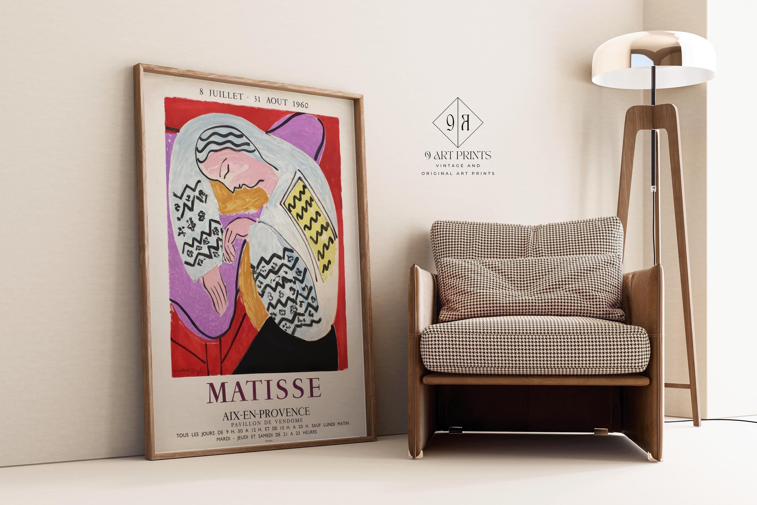 Henri Matisse - Le Rêve (The Dream) | Iconic Vintage Mourlot Exhibition Poster in Stunning Giclée Print (Handframed or Unframed) - 9ArtPrints