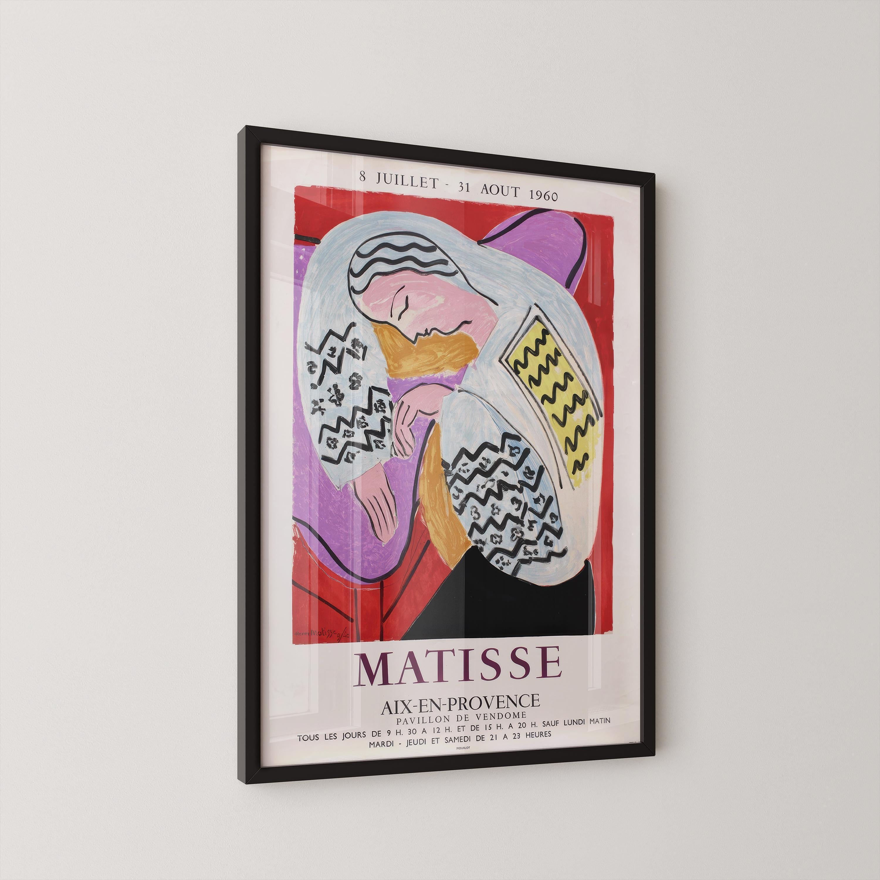 Henri Matisse - Le Rêve (The Dream) | Iconic Vintage Mourlot Exhibition Poster in Stunning Giclée Print (Handframed or Unframed) - 9ArtPrints