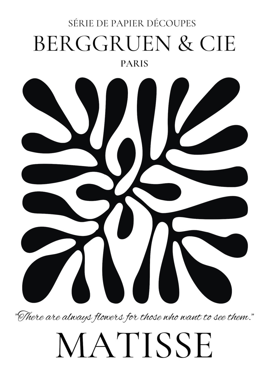 Henri Matisse — Leaf | Papiers Découpés Classic on Etching Paper shown to scale on a wall above a sofa