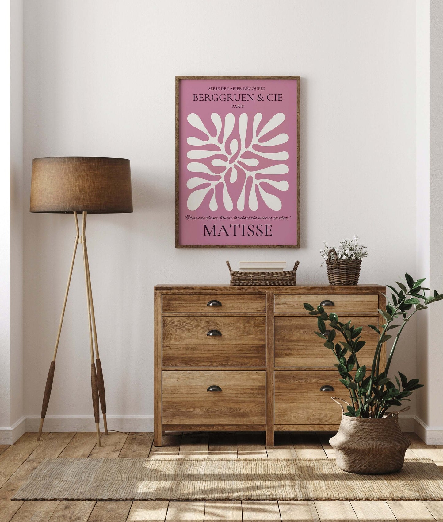 Henri Matisse - Leaf Poster Papier Decoupes | Exhibition Poster in Lilac Famous Painting (available framed or unframed) - 9ArtPrints