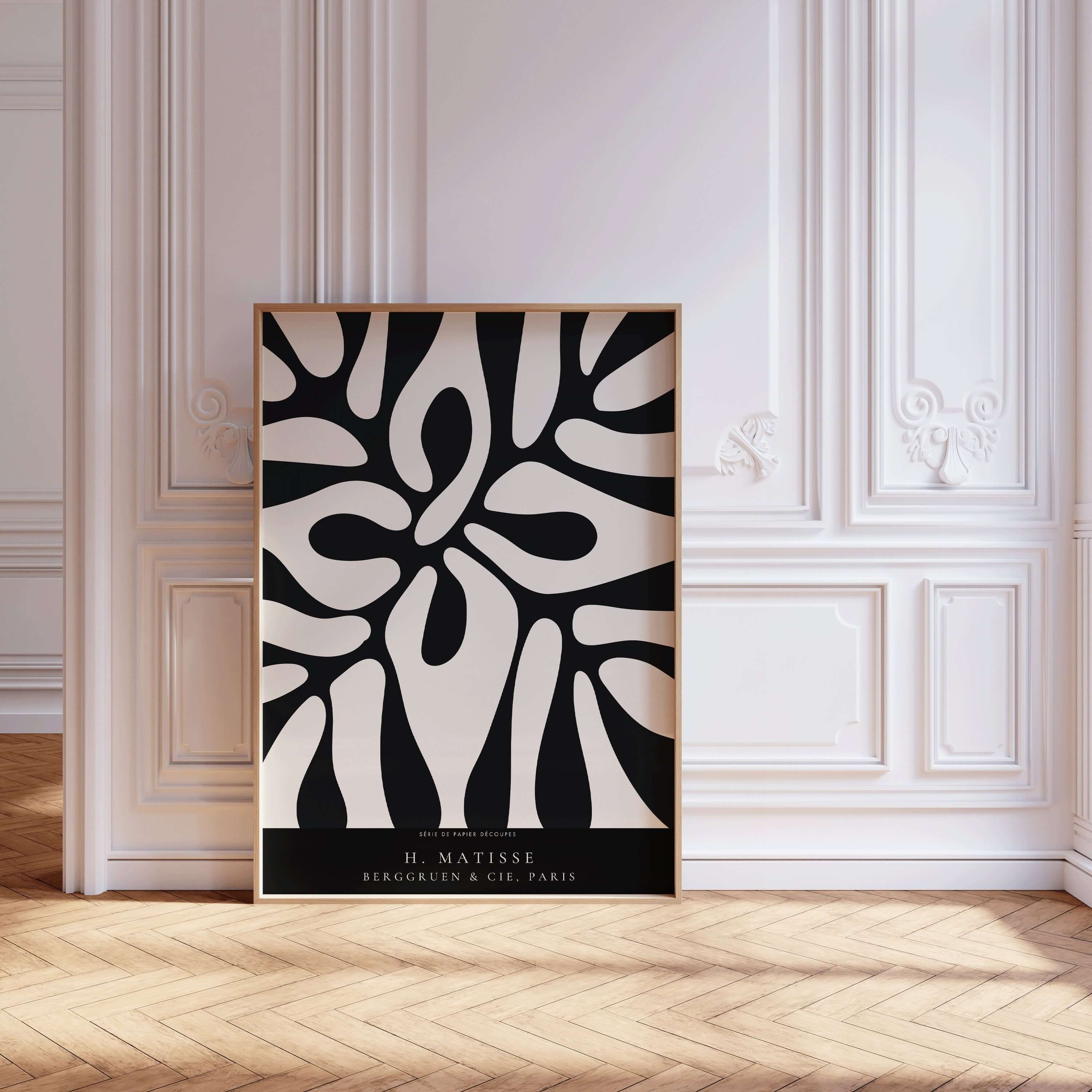 Henri Matisse - Leaf Poster Papier Decoupes | Exhibition Poster Neutral Famous Painting (available framed or unframed) - 9ArtPrints