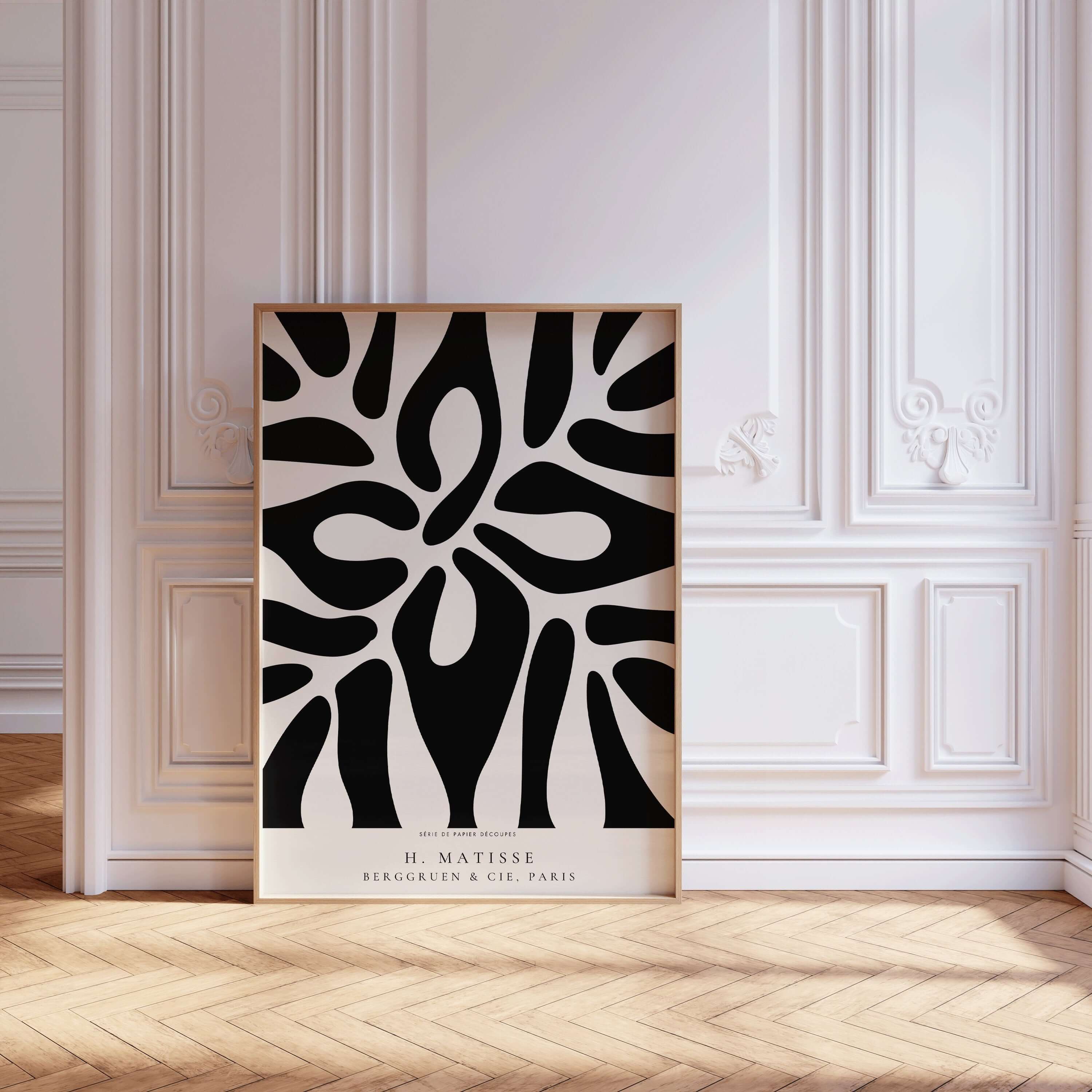 Henri Matisse - Leaf Poster Papier Decoupes | Exhibition Poster Neutral Famous Painting (available framed or unframed) - 9ArtPrints