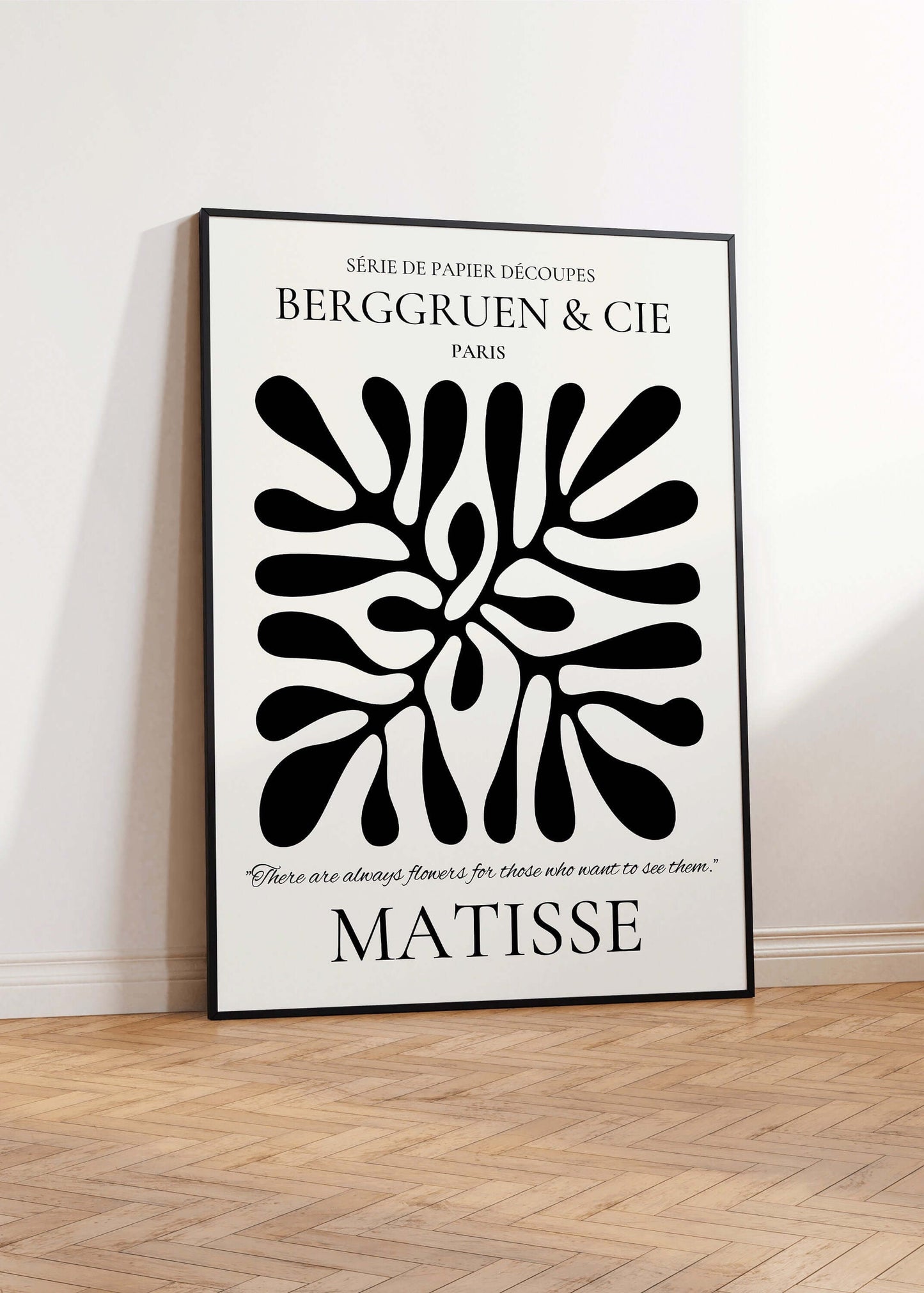 Henri Matisse - Leaf Poster Papier Decoupes | Exhibition Poster Neutral Famous Painting (available framed or unframed) - 9ArtPrints