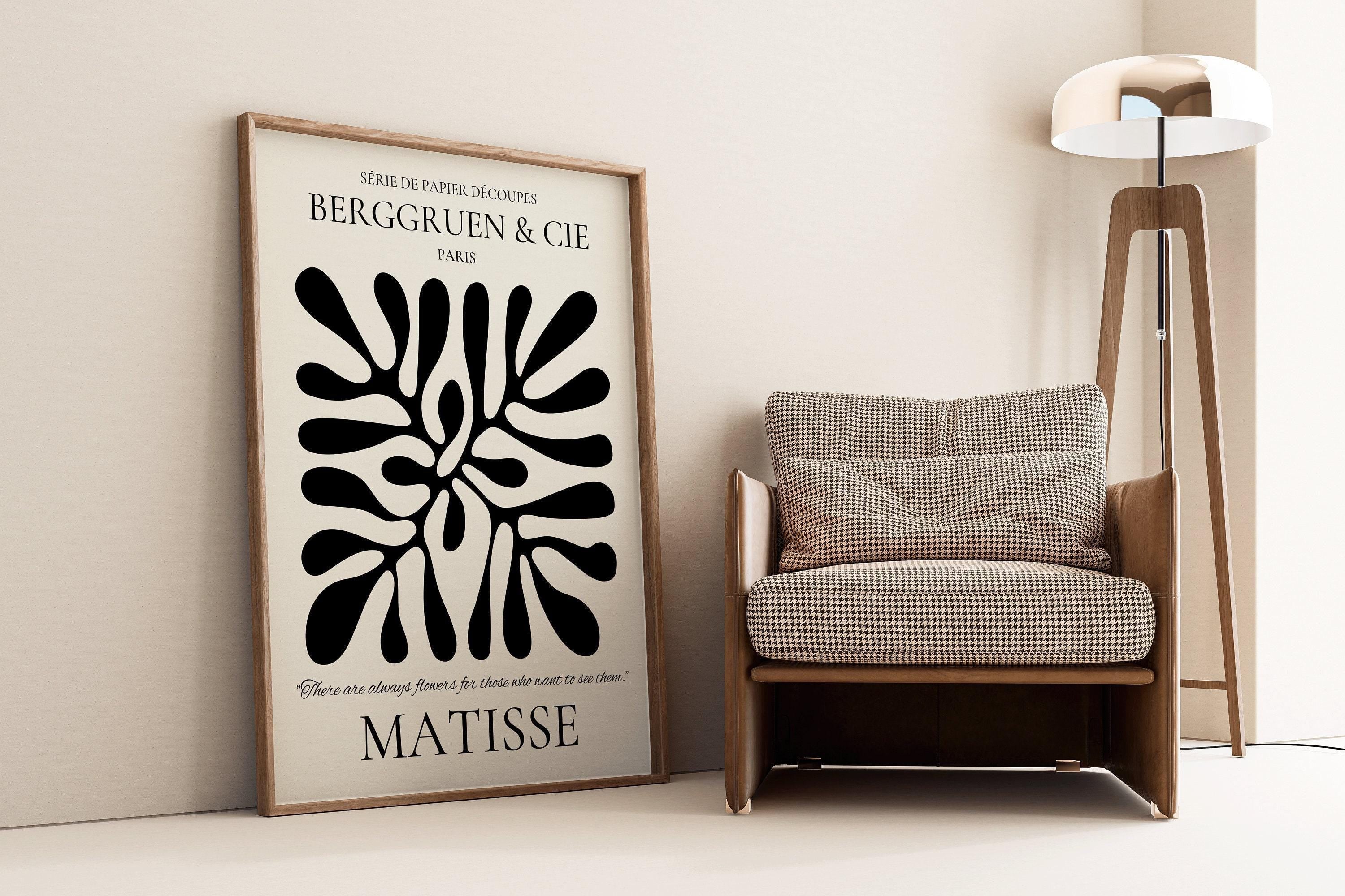 Henri Matisse - Leaf Poster Papier Decoupes | Our Most Classic Hit Design | Exhibition Poster Neutral Colour (available framed or unframed) - 9ArtPrints