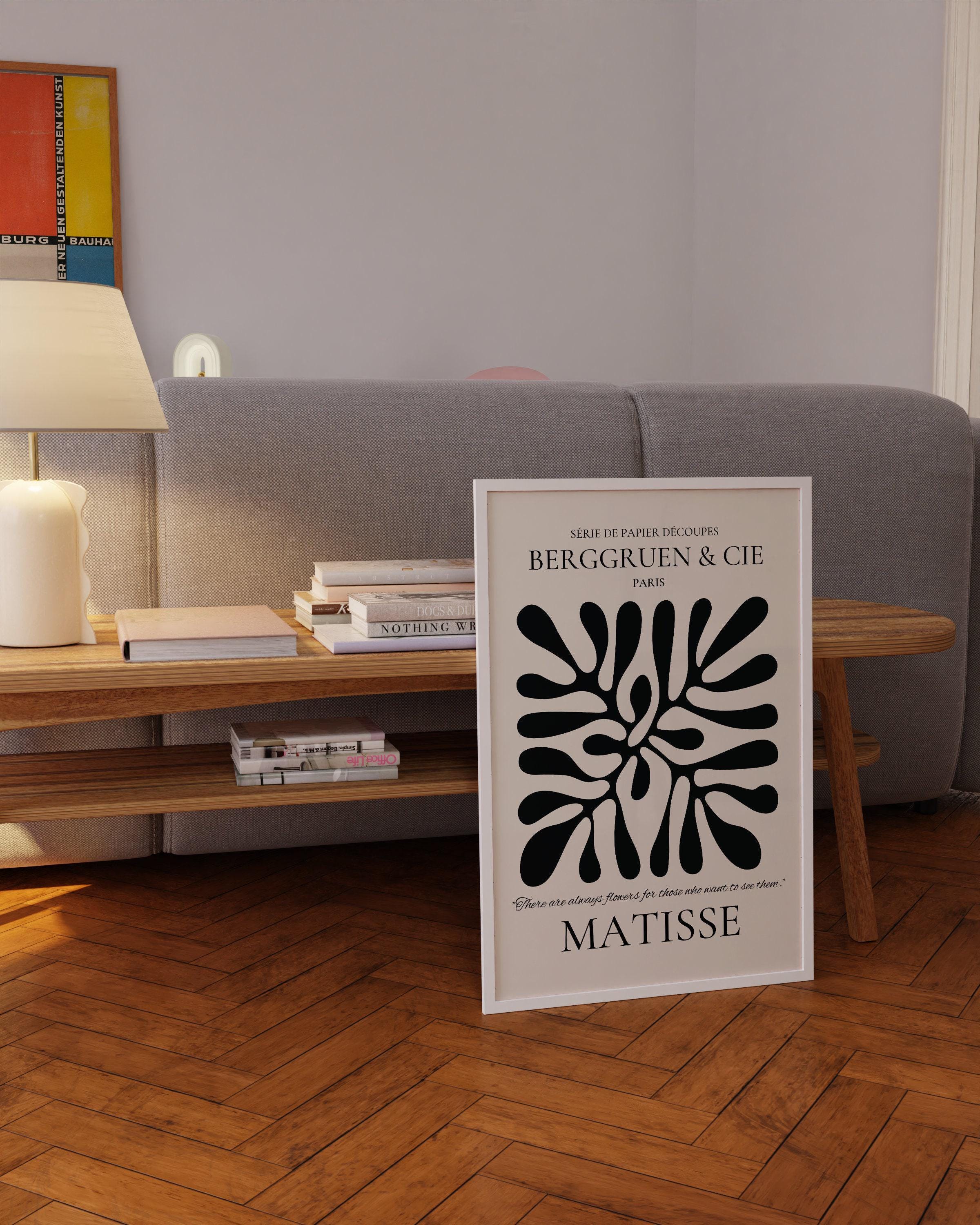 Henri Matisse - Leaf Poster Papier Decoupes | Our Most Classic Hit Design | Exhibition Poster Neutral Colour (available framed or unframed) - 9ArtPrints