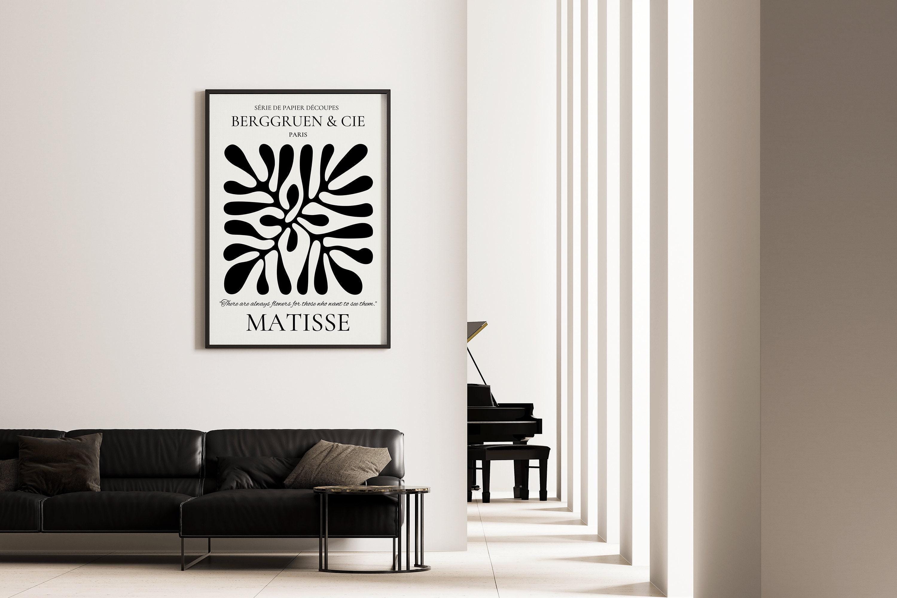 Henri Matisse - Leaf Poster Papier Decoupes | Our Most Classic Hit Design | Exhibition Poster Neutral Colour (available framed or unframed) - 9ArtPrints