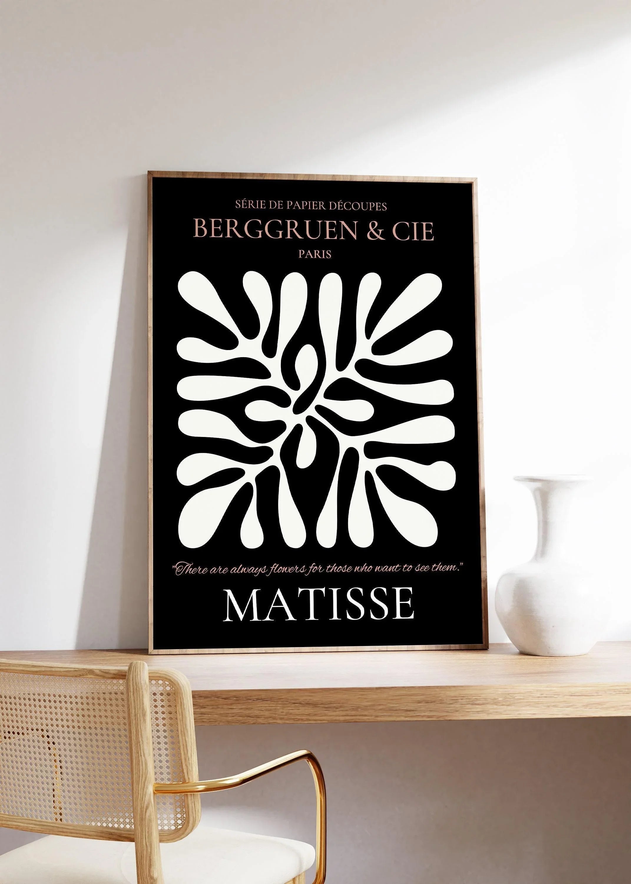 Henri Matisse Leaf Print: Black & Brown Exhibition Poster, Fine Art Giclee - 9ArtPrints