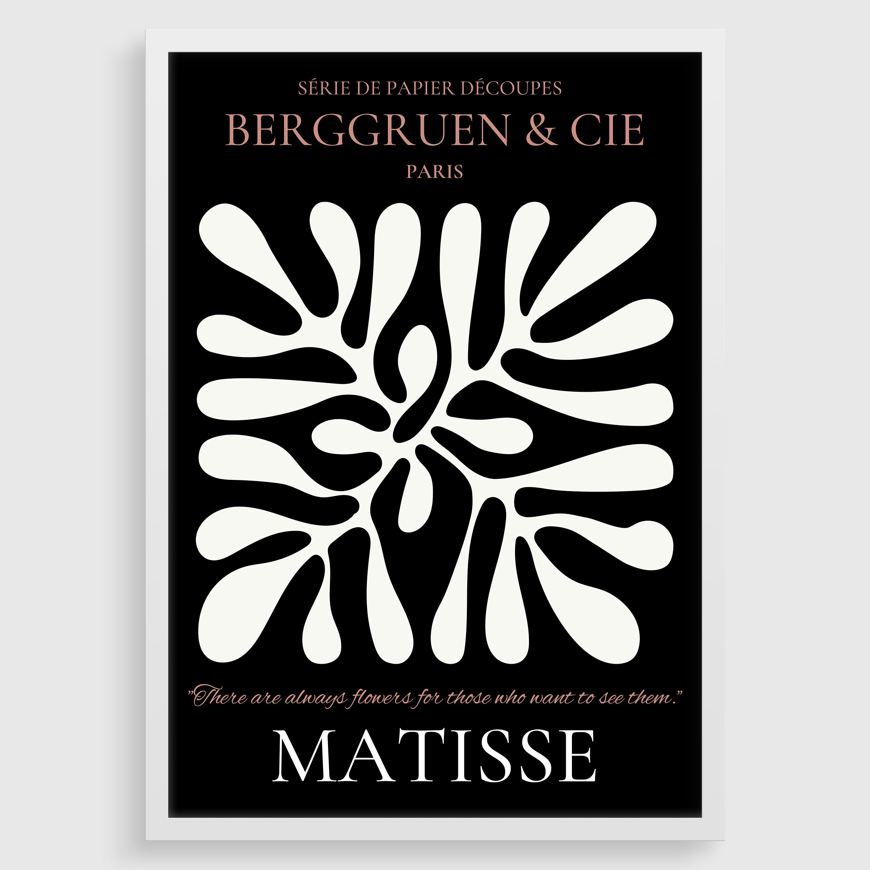 Henri Matisse Leaf Print: Black & Brown Exhibition Poster, Fine Art Giclee - 9ArtPrints