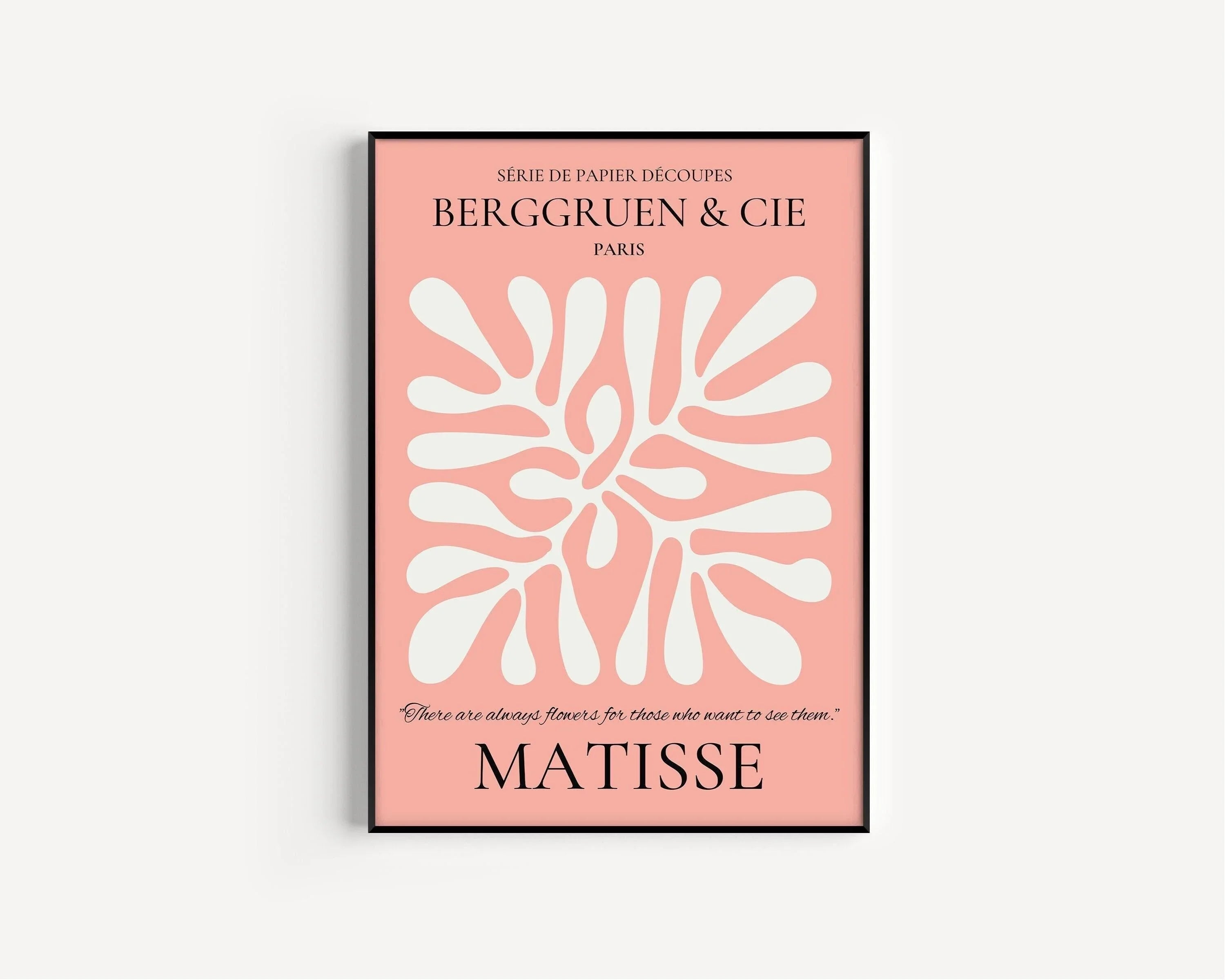 Henri Matisse Leaf Print: Pink Exhibition Poster, Papier Decoupes - 9ArtPrints
