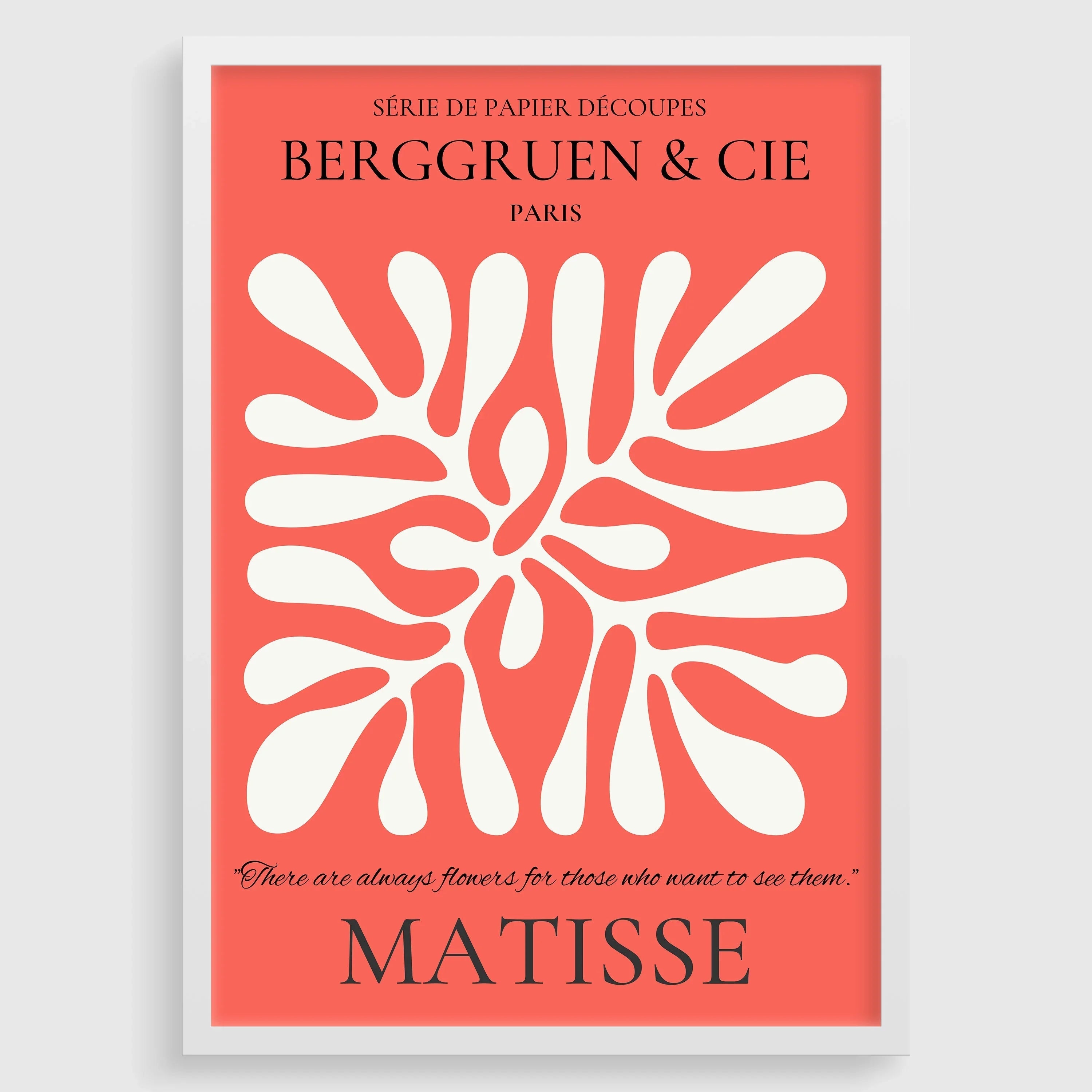 Henri Matisse Leaf Print: Red Exhibition Poster, Papier Decoupes - 9ArtPrints