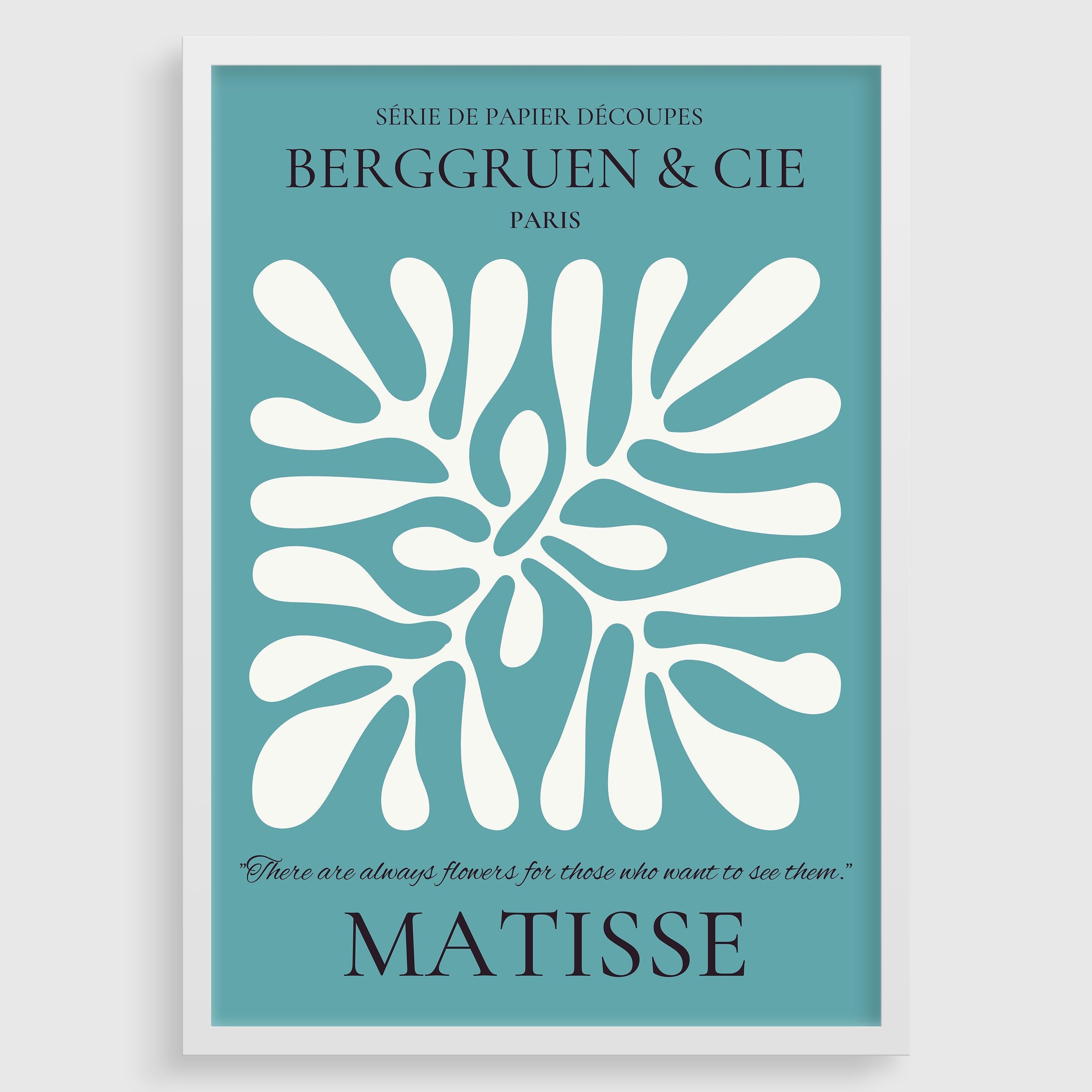 Henri Matisse Leaf Print: Teal Exhibition Poster, Museum Quality - 9ArtPrints