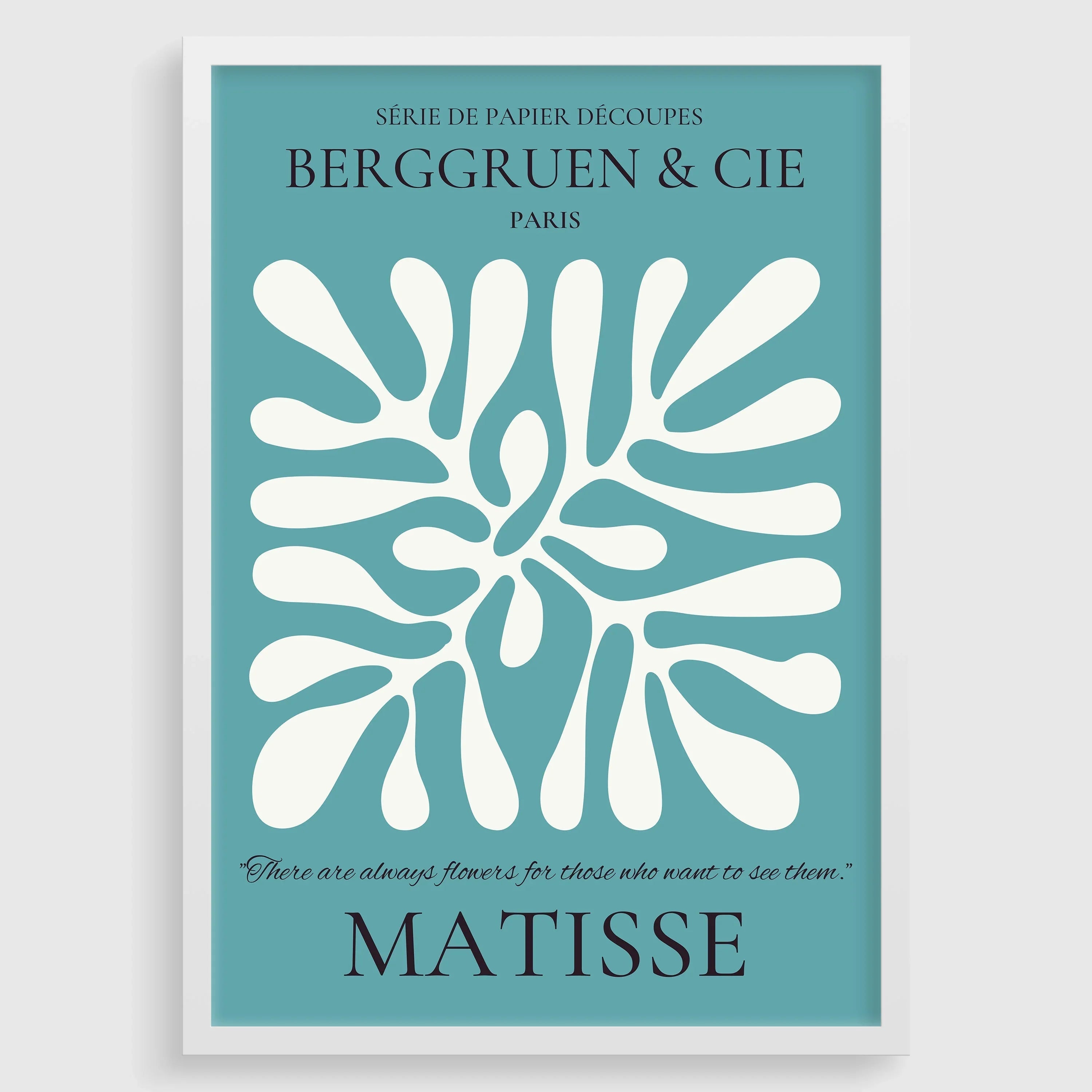 Henri Matisse Leaf Print: Teal Exhibition Poster, Museum Quality - 9ArtPrints