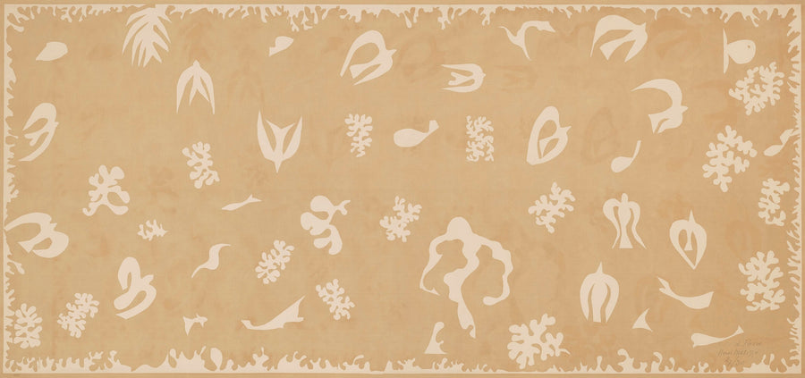 Henri Matisse — Oceania, the Sky (Océanie, le ciel) | Papiers Découpés Fine Art Print shown to scale on a wall above a sofa