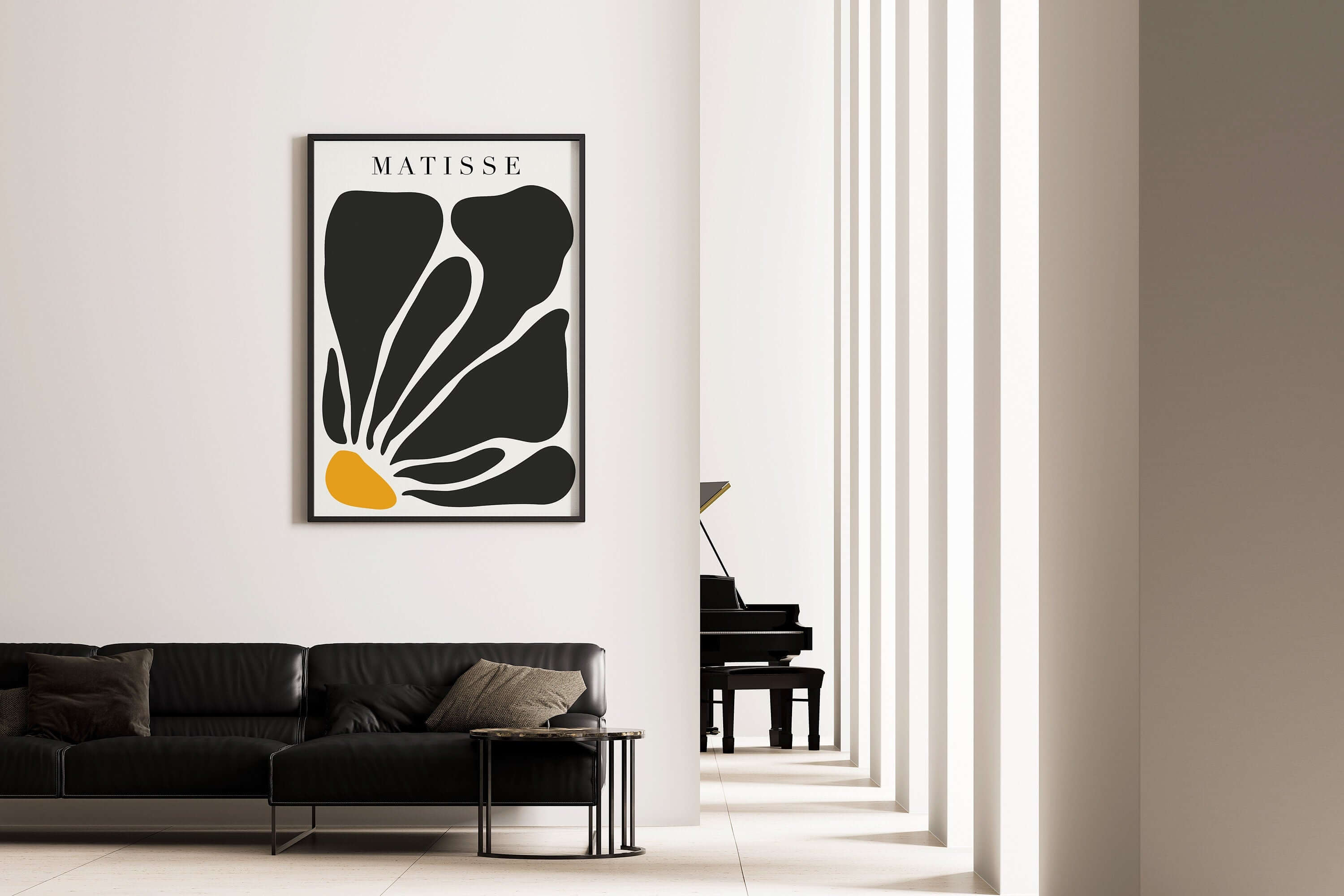 Henri Matisse - Papier Decoupes Black Flower | Famous Painting (available framed or unframed) - 9ArtPrints