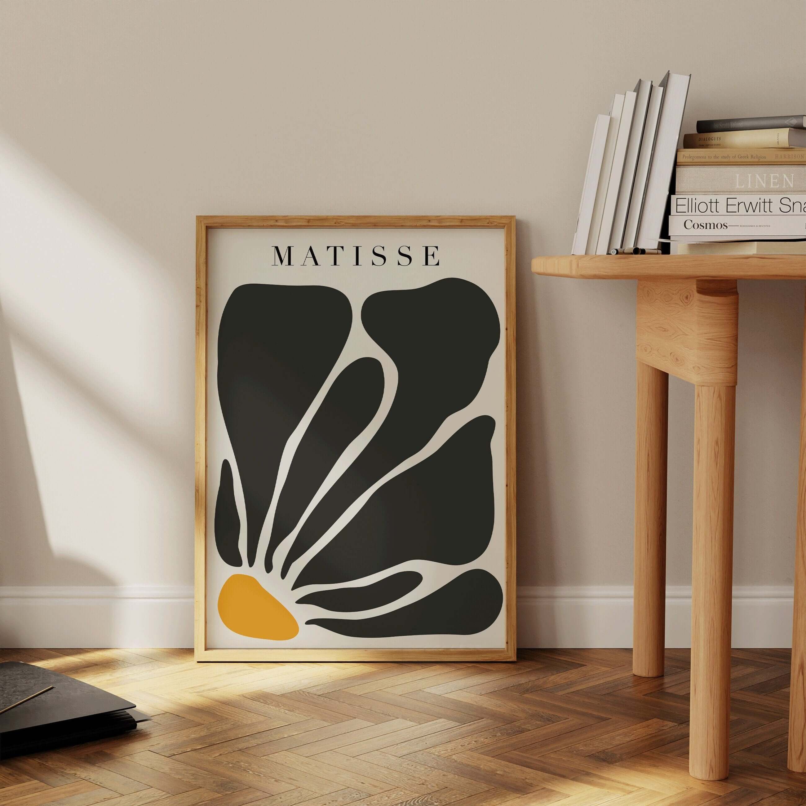 Henri Matisse - Papier Decoupes Black Flower | Famous Painting (available framed or unframed) - 9ArtPrints