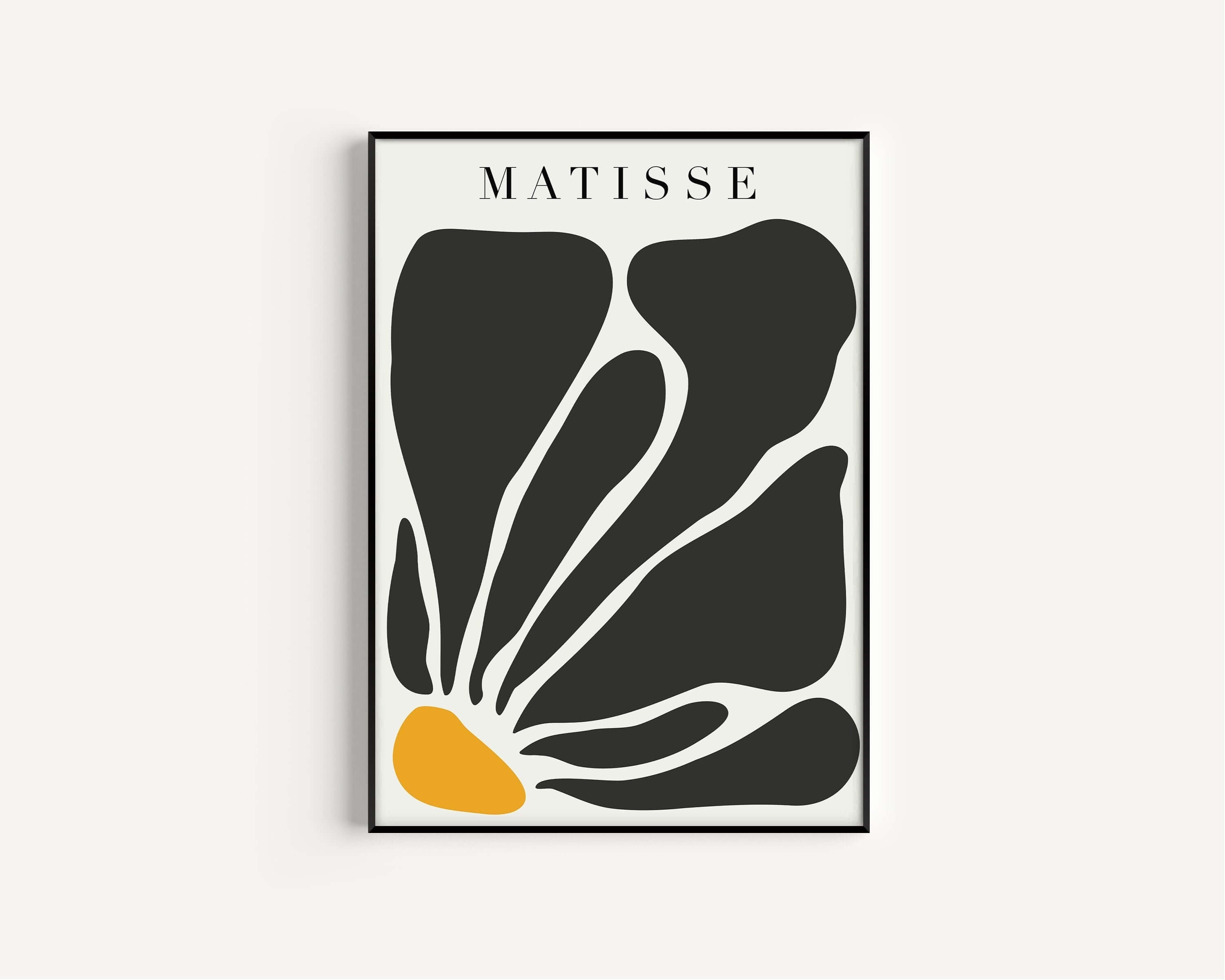 Henri Matisse - Papier Decoupes Black Flower | Famous Painting (available framed or unframed) - 9ArtPrints