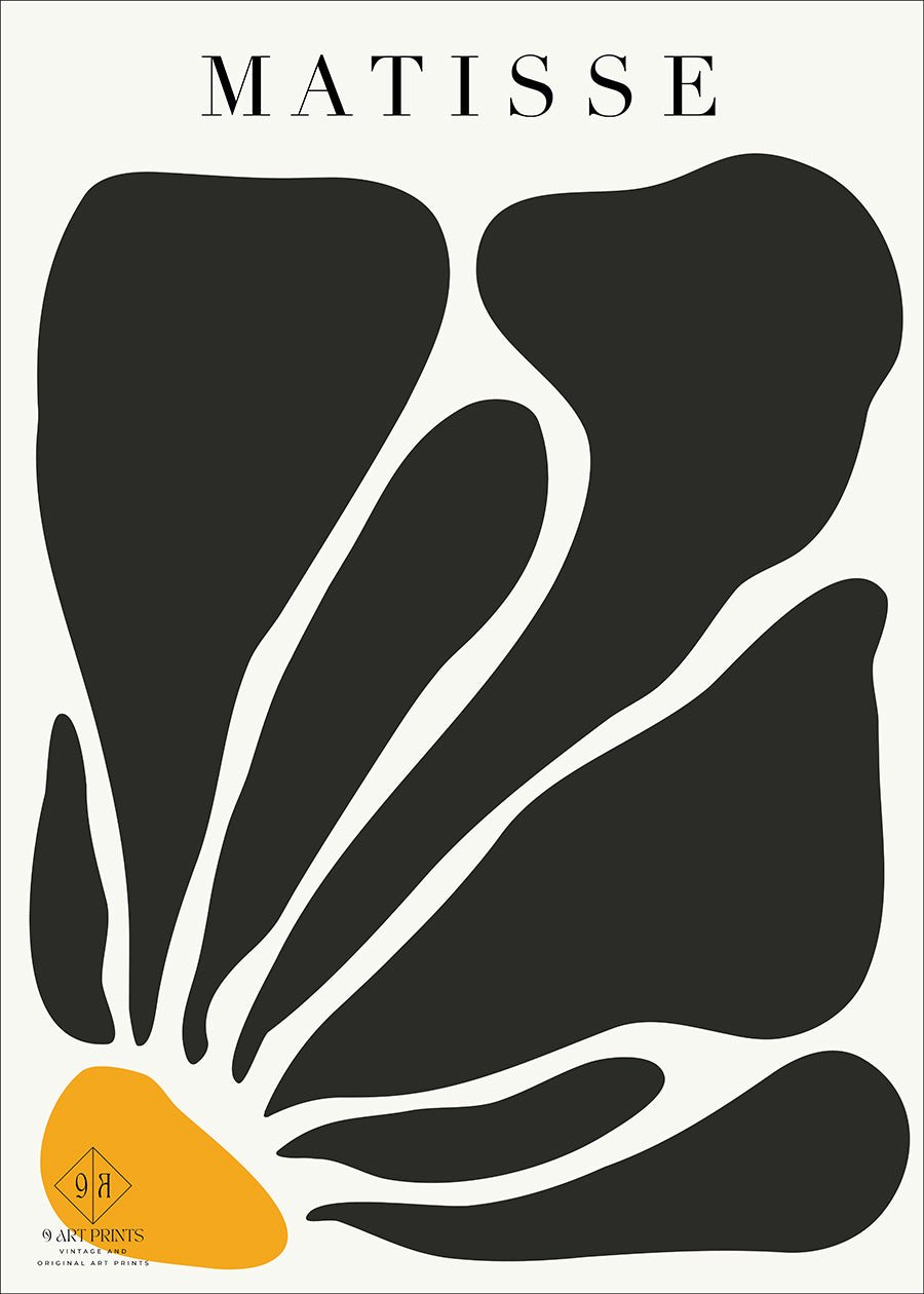 Henri Matisse - Papier Decoupes Black Flower | Famous Painting (available handframed or unframed) - 9ArtPrints