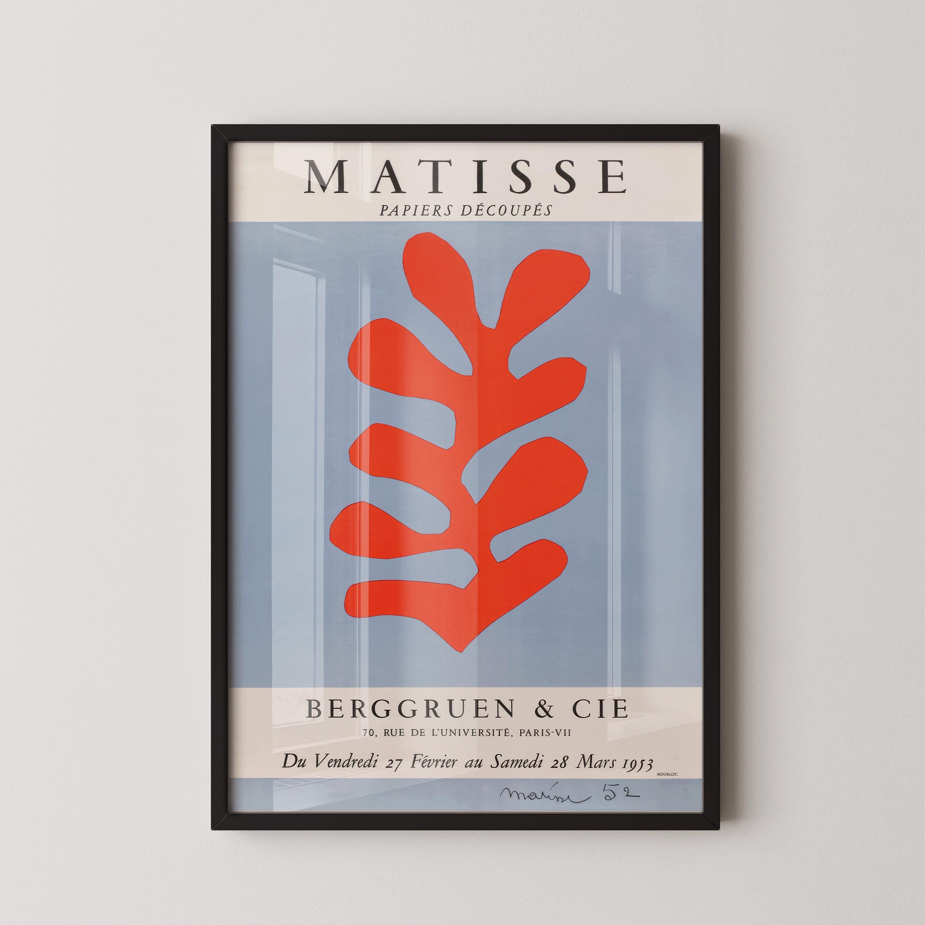 Henri Matisse - Papier Decoupes Poster | Iconic Vintage Mourlot Exhibition Poster in Stunning Giclée Print (Handframed or Unframed) - 9ArtPrints