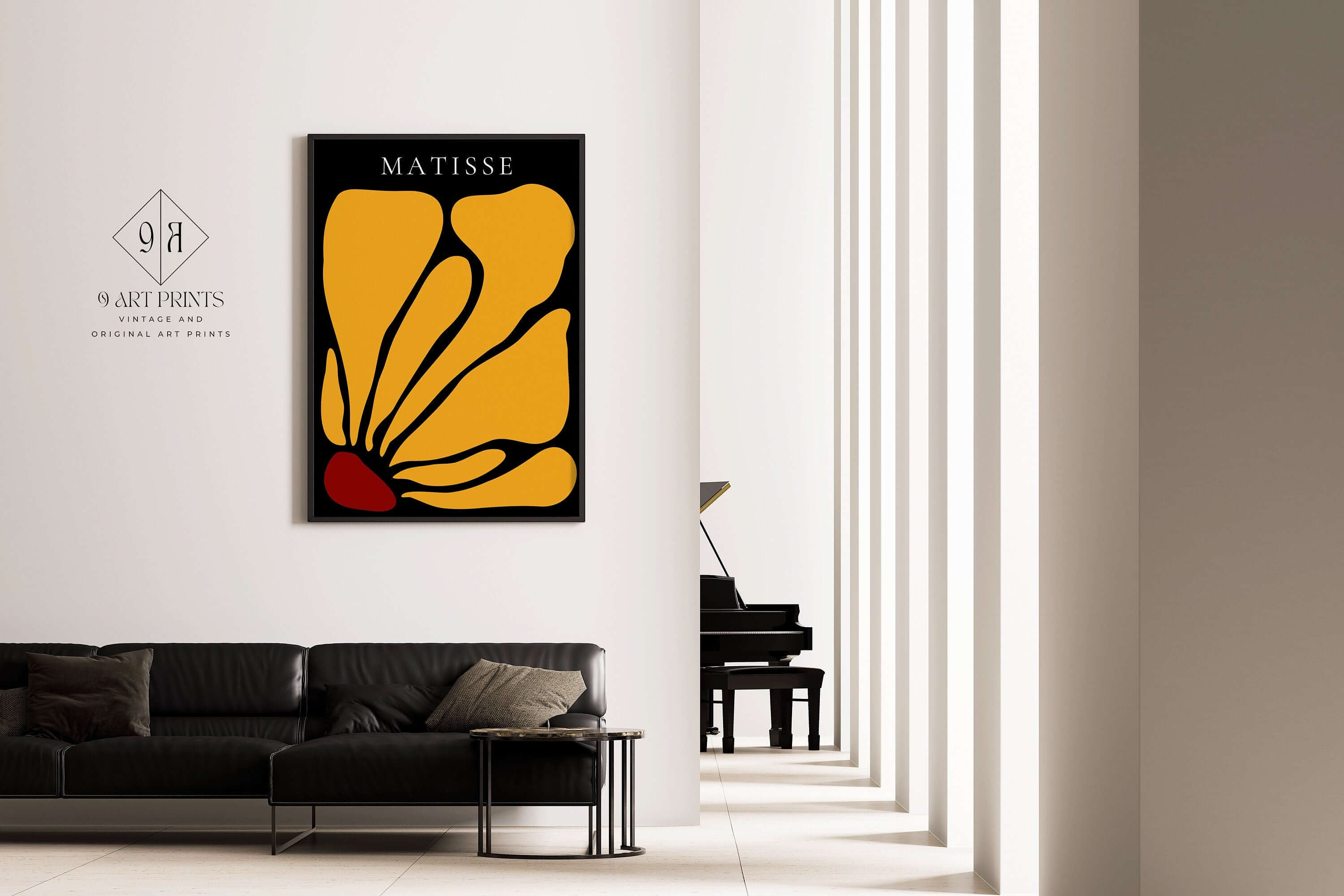 Henri Matisse - Red Yellow Black Flower | Exhibition Poster Papier Decoupes (available framed or unframed) - 9ArtPrints