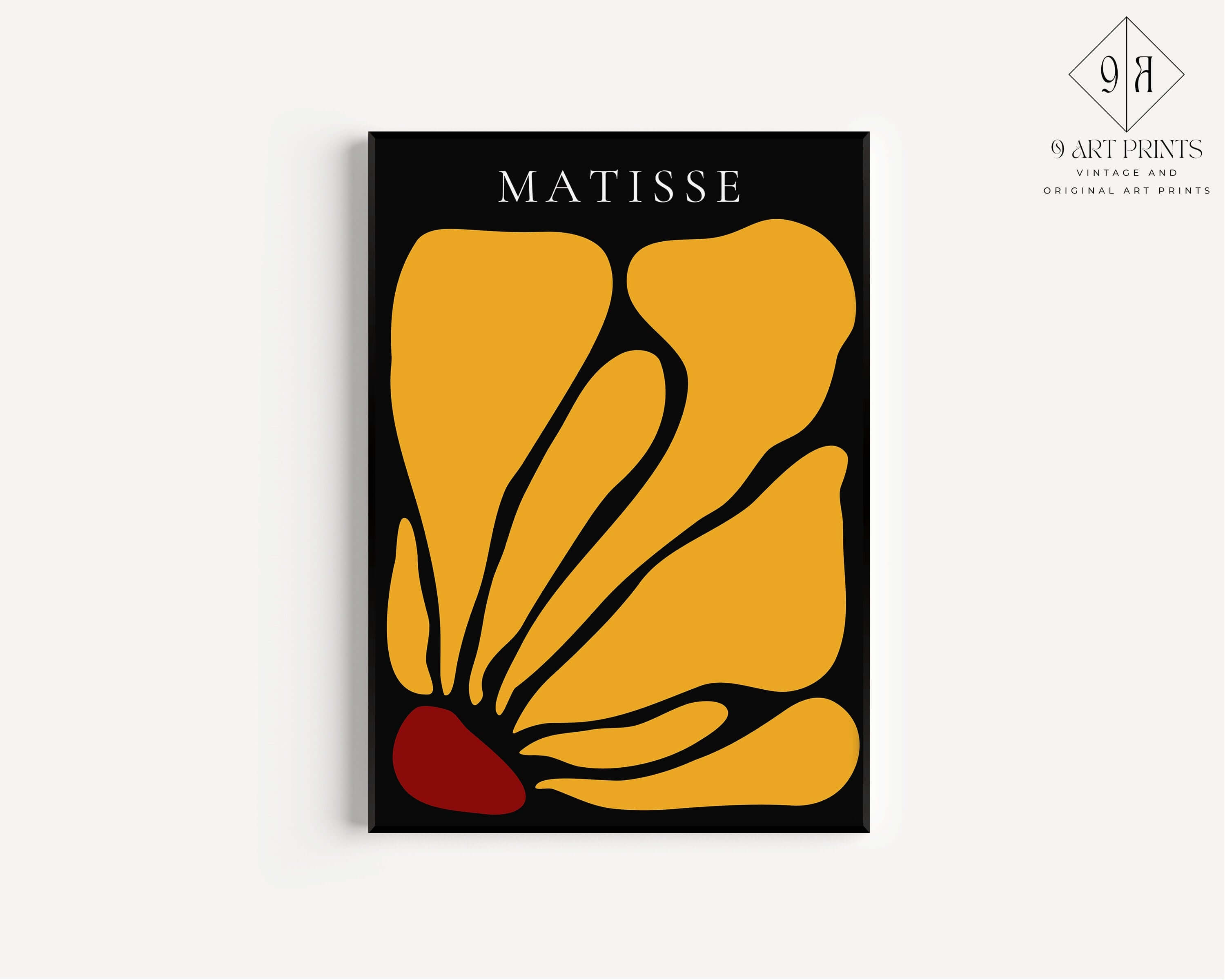 Henri Matisse - Red Yellow Black Flower | Exhibition Poster Papier Decoupes (available framed or unframed) - 9ArtPrints