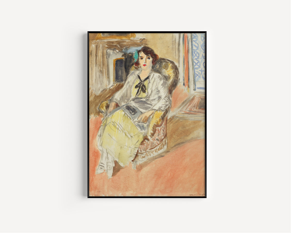 Henri Matisse — Seated Girl, Yellow Dress | Fine Art Print - 9ArtPrints