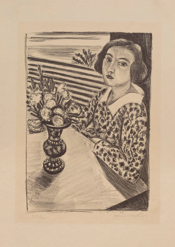 Henri Matisse — Seated Young Girl with a Bouquet of Flowers | Fine Art Print