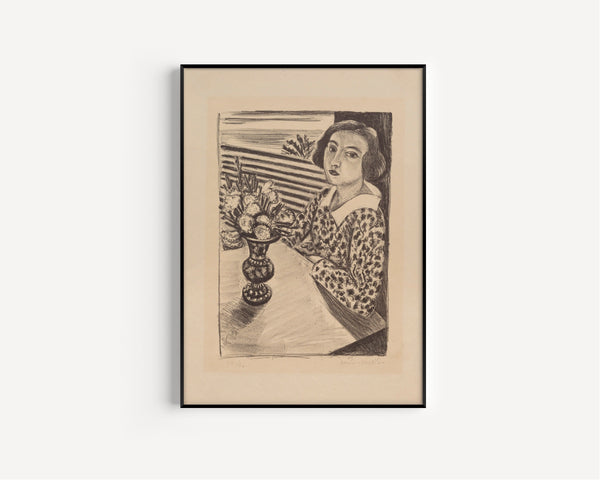 Henri Matisse — Seated Young Girl with a Bouquet of Flowers | Fine Art Print