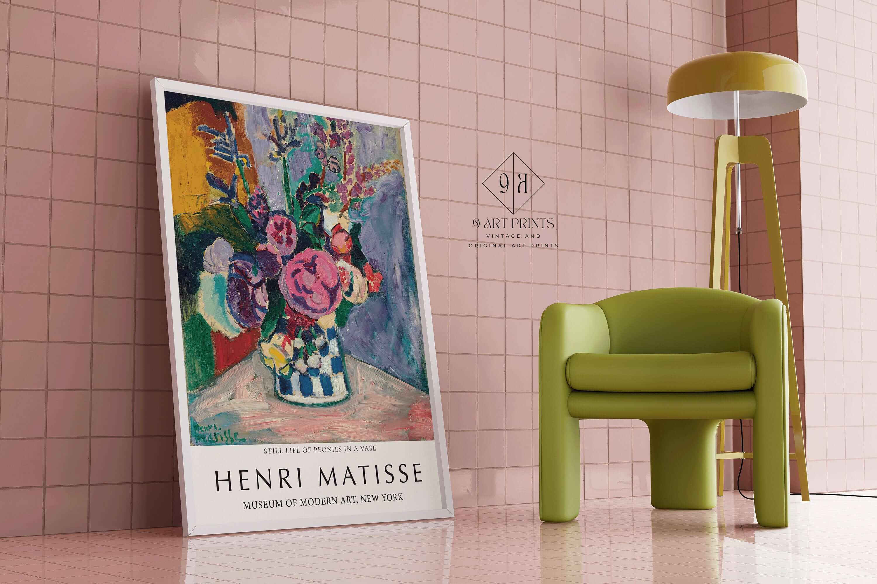 Henri Matisse - Still Life with Peonies | Famous Painting (available framed or unframed) - 9ArtPrints