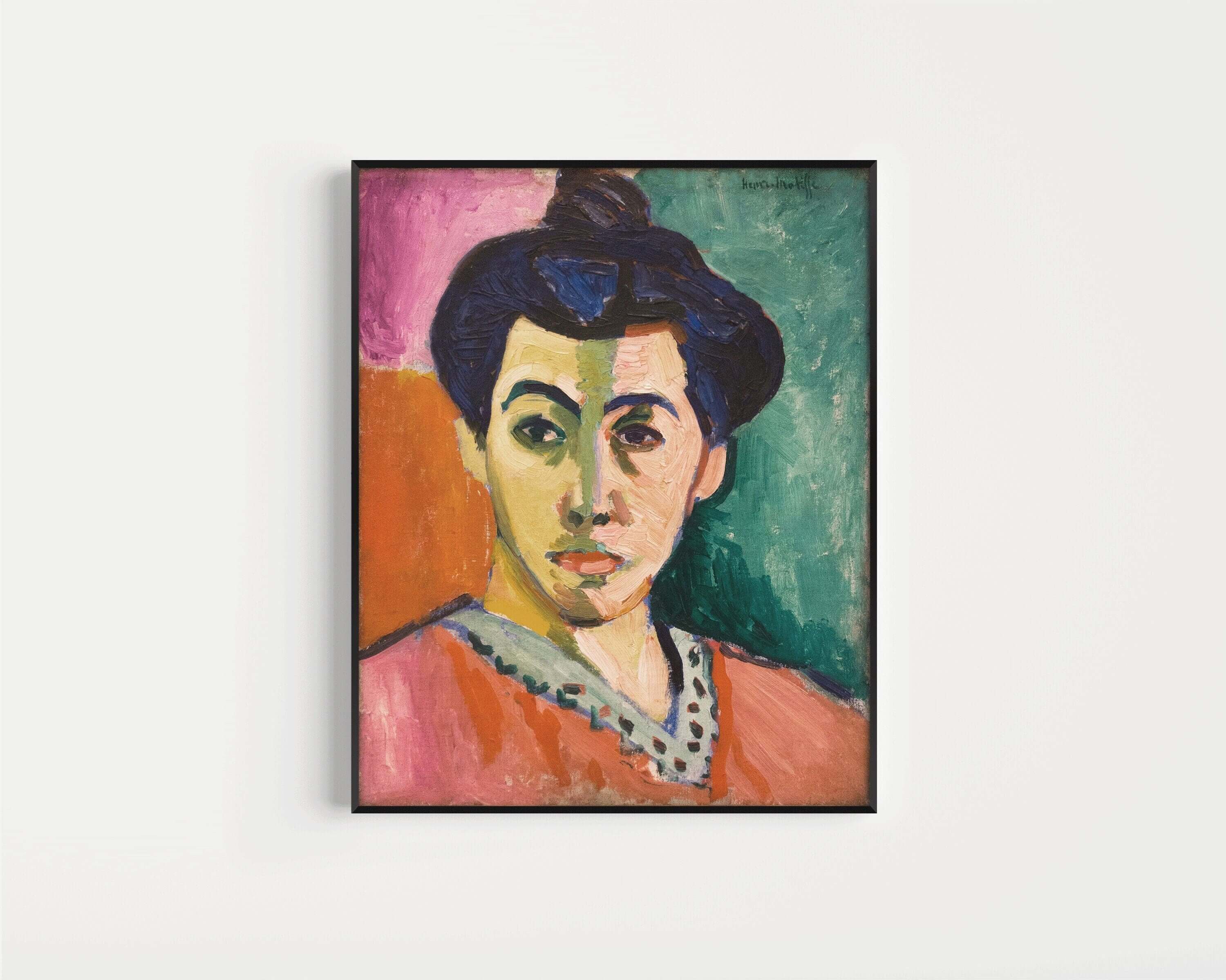 Henri Matisse - The Green Stripe | Famous Art Madame Matisse (available framed or unframed) - 9ArtPrints