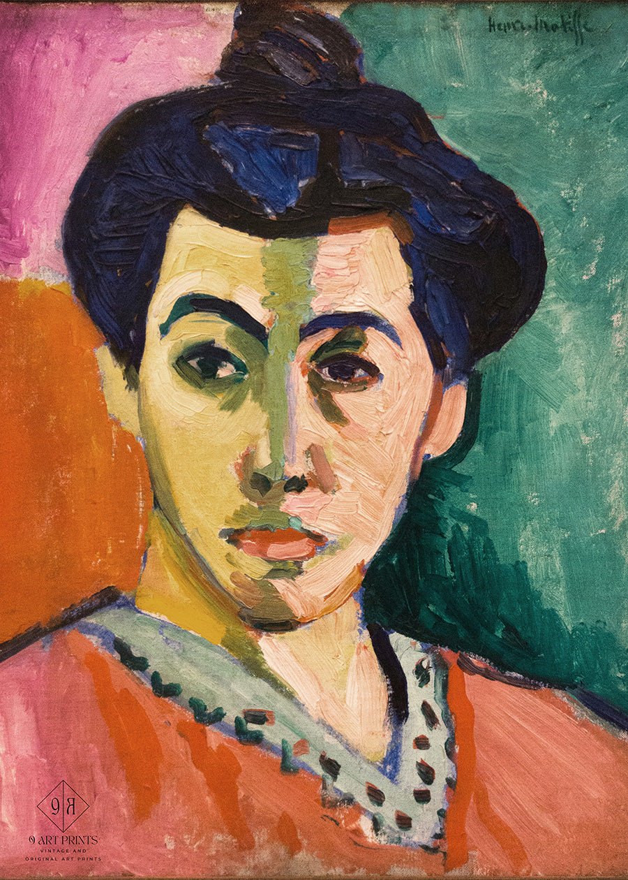 Henri Matisse - The Green Stripe | Famous Art Madame Matisse (available handframed or unframed) - 9ArtPrints